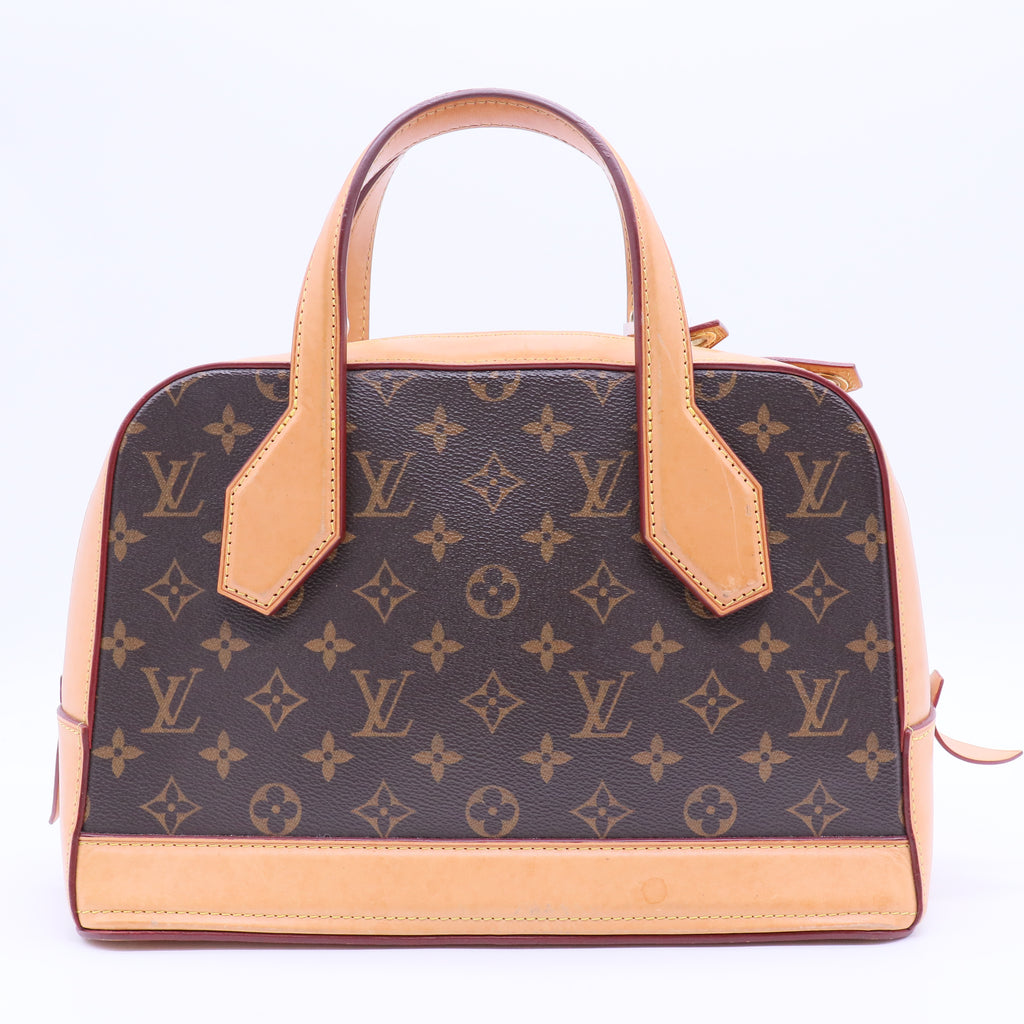 Monogram Coated Canvas Dora PM Tote Bag twins