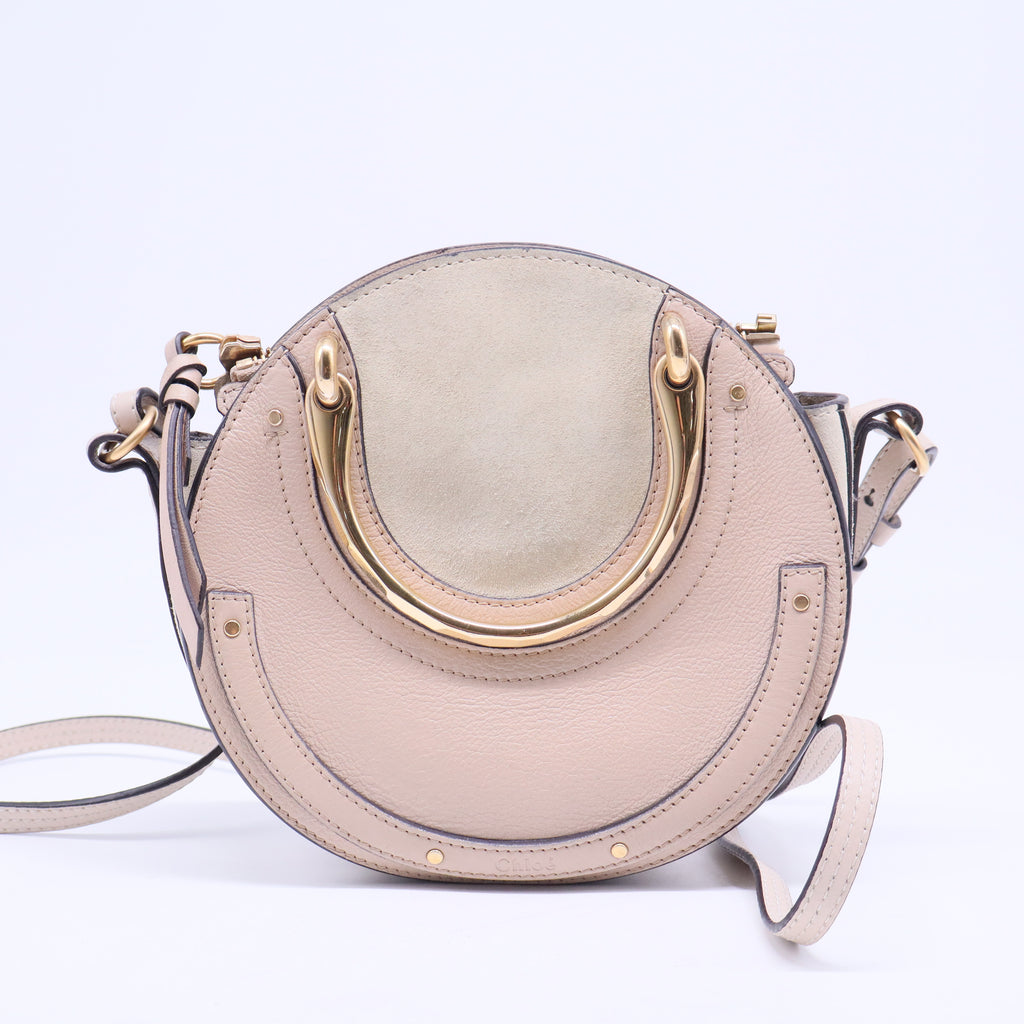 Goatskin Suede Mini Pixie Bag Nougat B20511