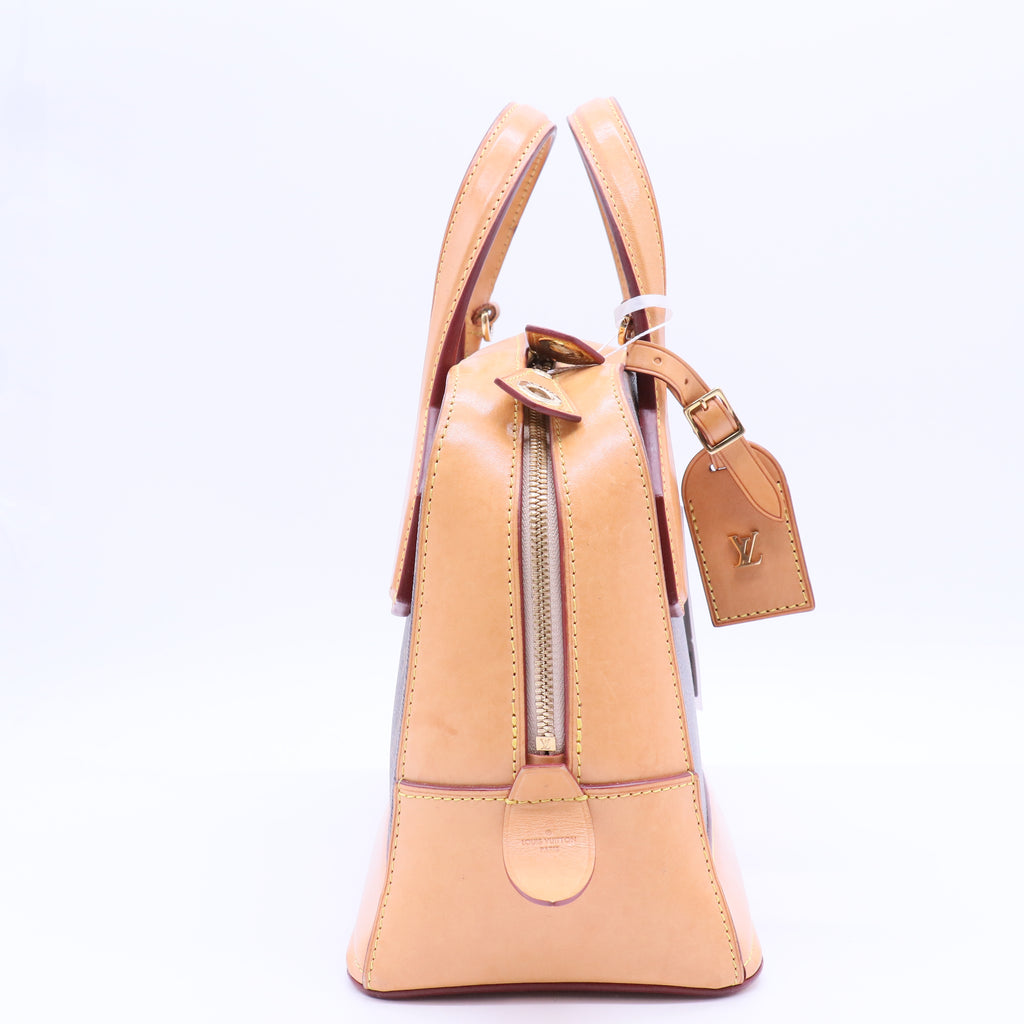 Monogram Coated Canvas Dora PM Tote Bag twins