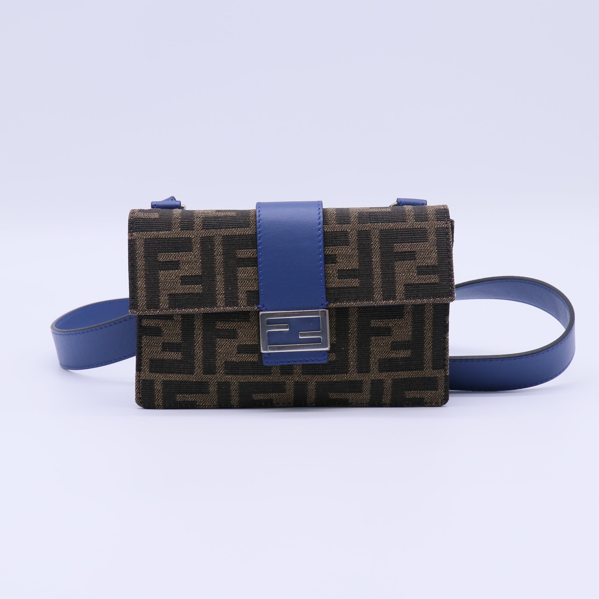 Fendi Baguette Convertible Pouch Zucca Canvas twins B22078
