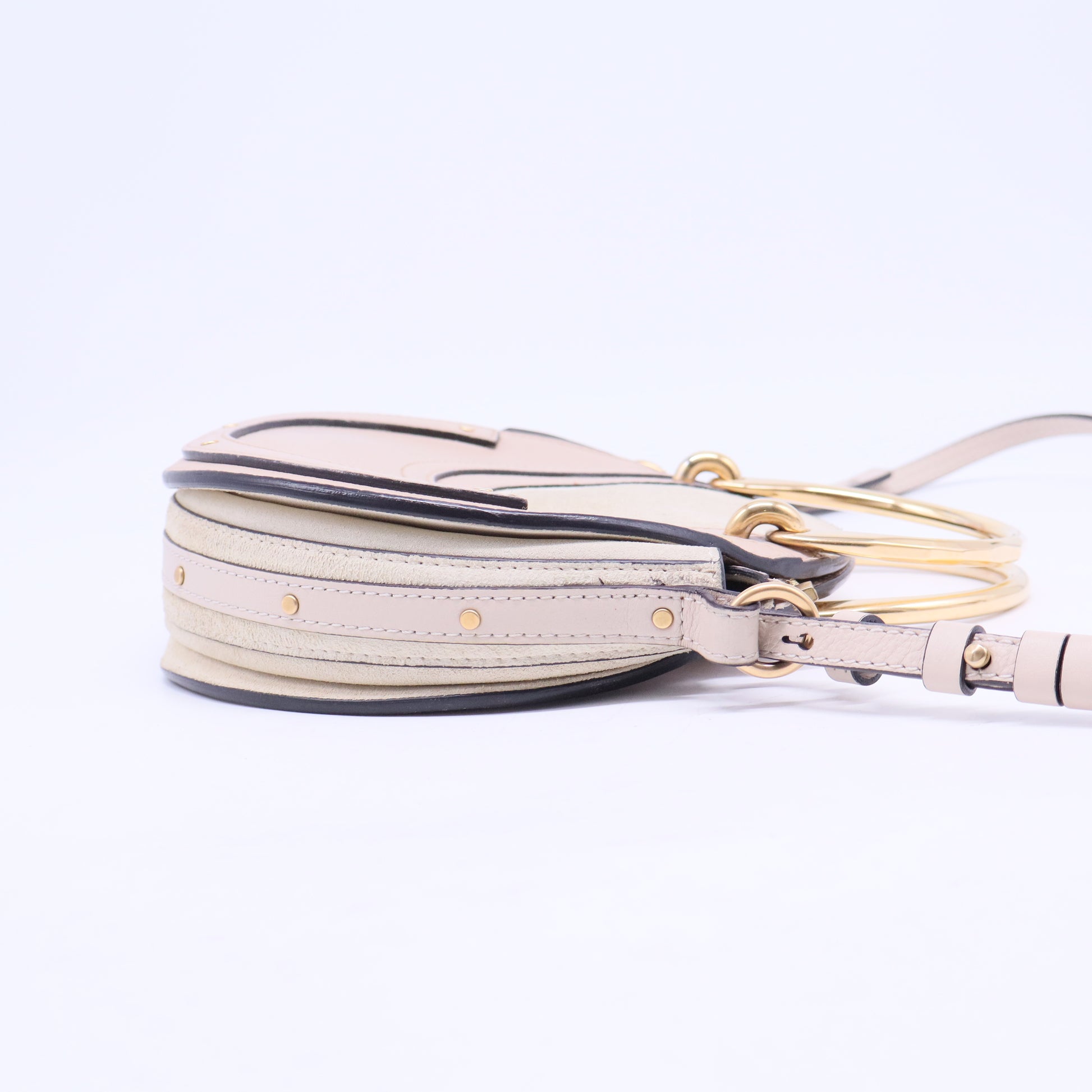 Goatskin Suede Mini Pixie Bag Nougat B20511