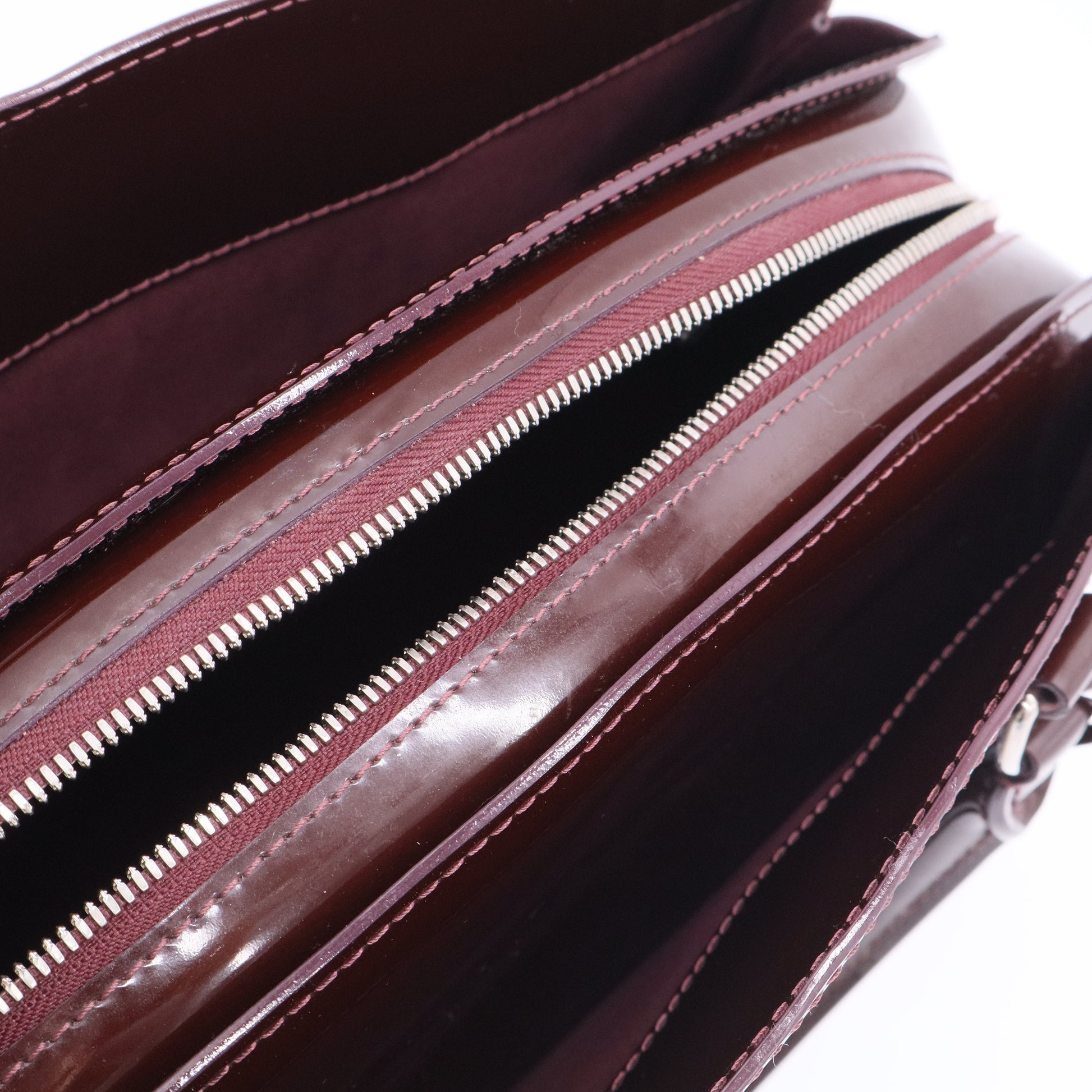 Prune Electric Epi Leather Pont-Neuf PM Bag