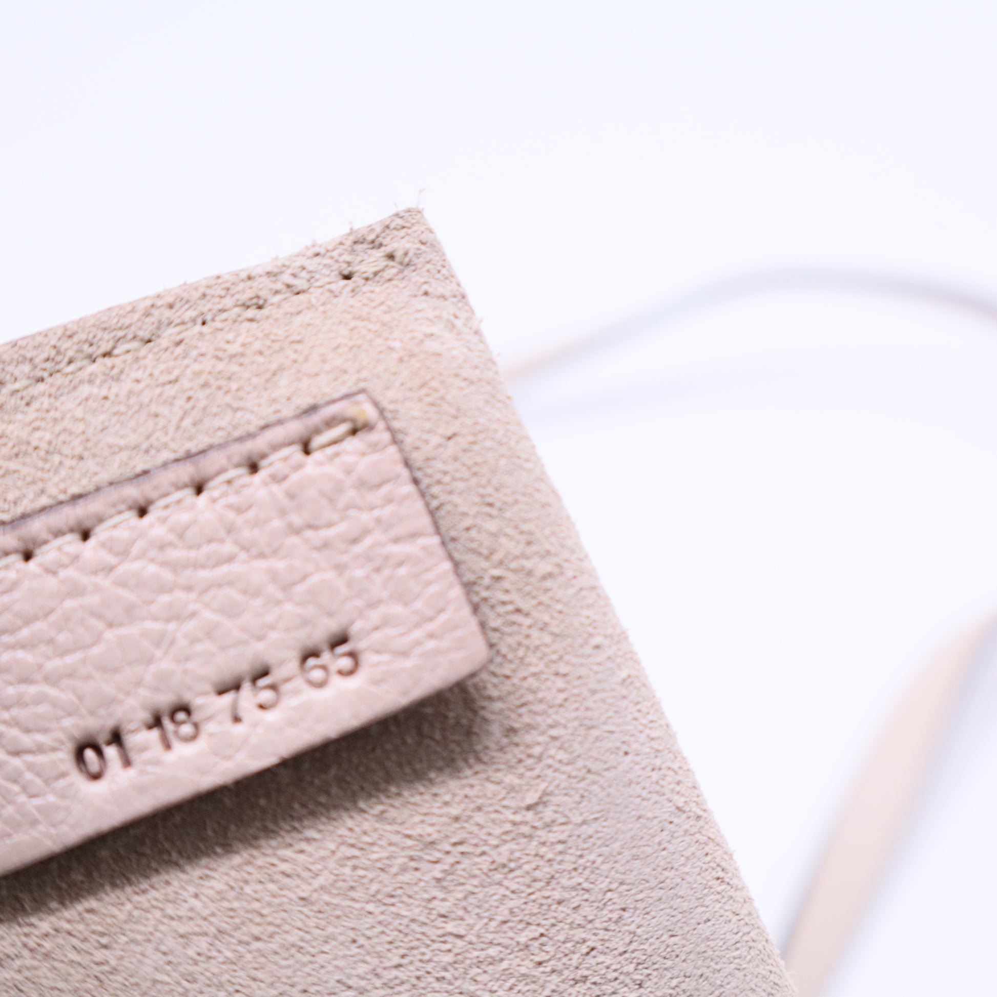 Goatskin Suede Mini Pixie Bag Nougat B20511