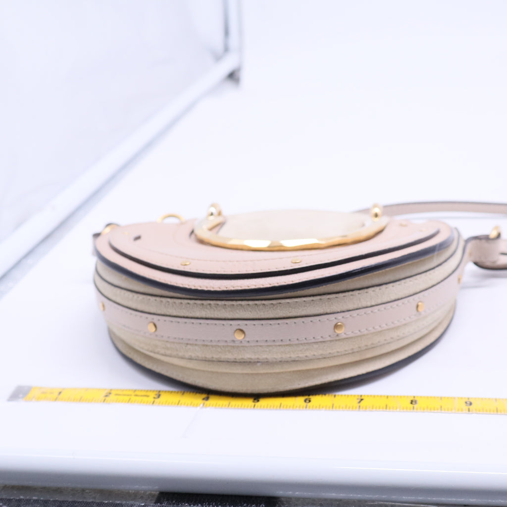 Goatskin Suede Mini Pixie Bag Nougat B20511