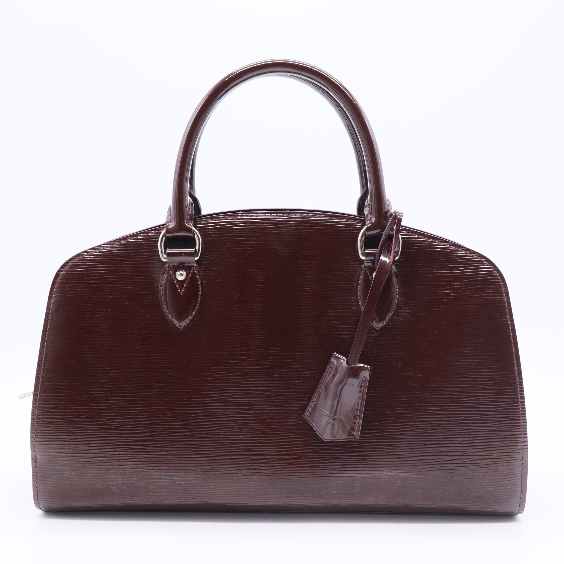 Prune Electric Epi Leather Pont-Neuf PM Bag