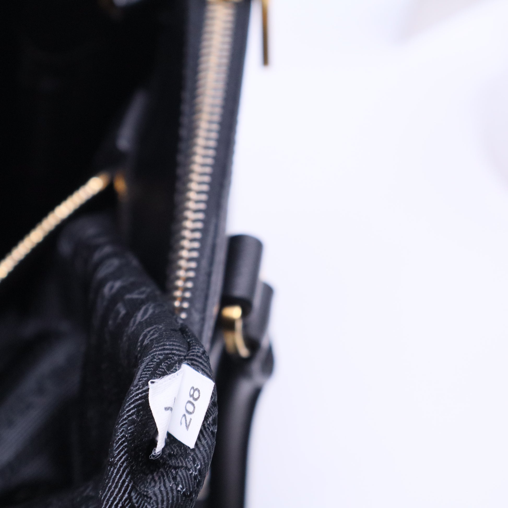 Black Saffiano Lux Leather Large Double Zip Tote