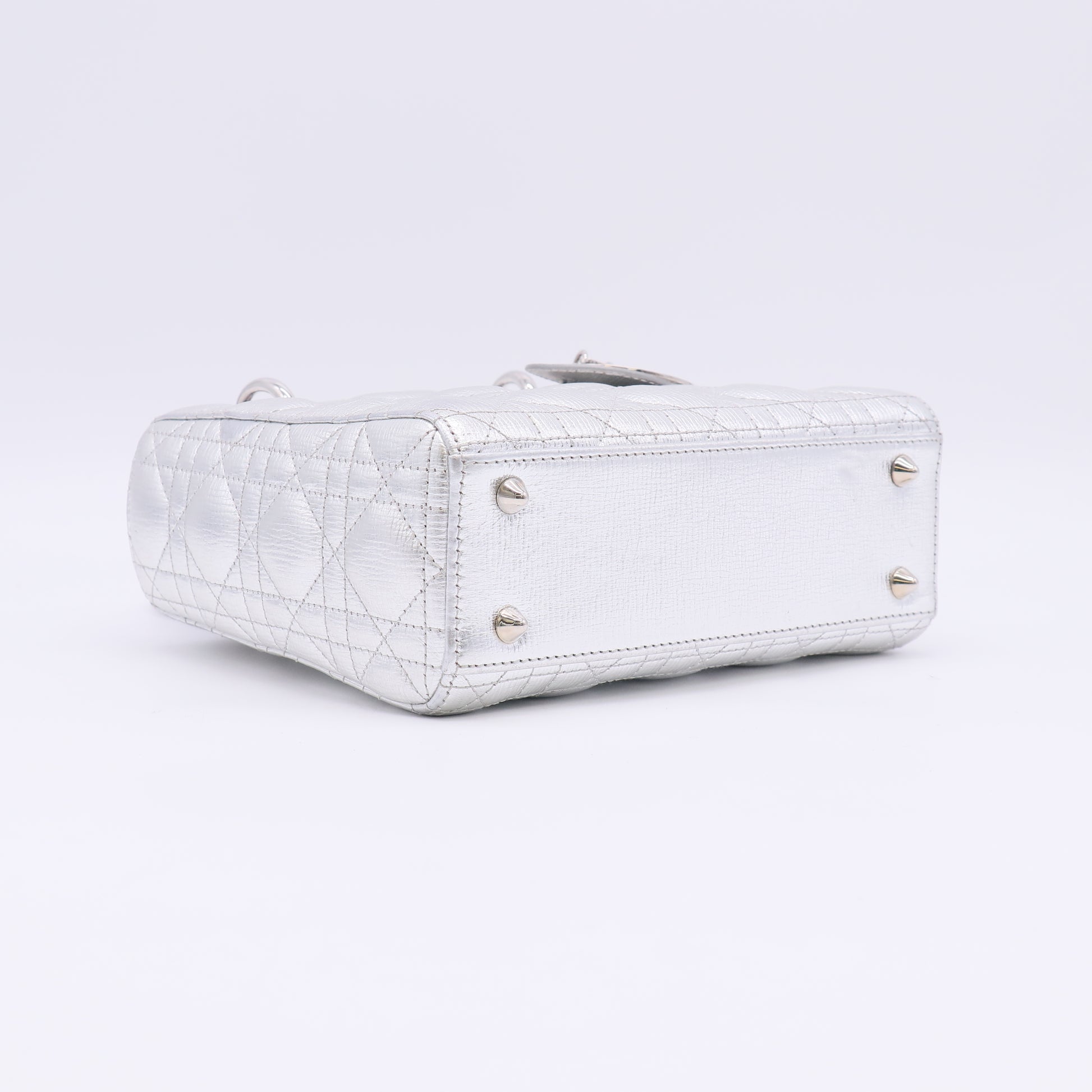 Dior Metallic Lambskin Cannage Small My ABCDior Lady Dior Bag Twins LDJ5383