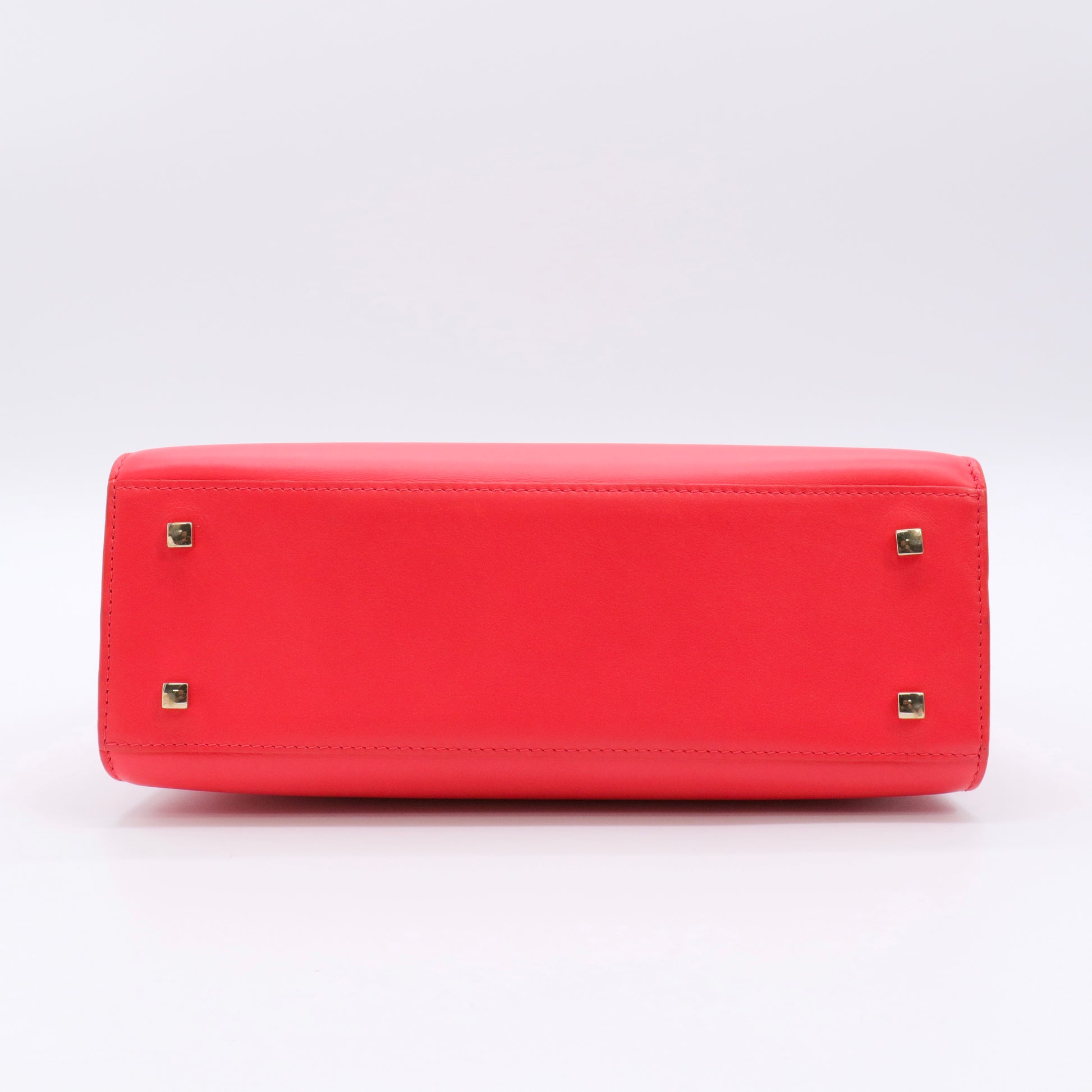 Calfskin MM Tempete Satchel Coral twins