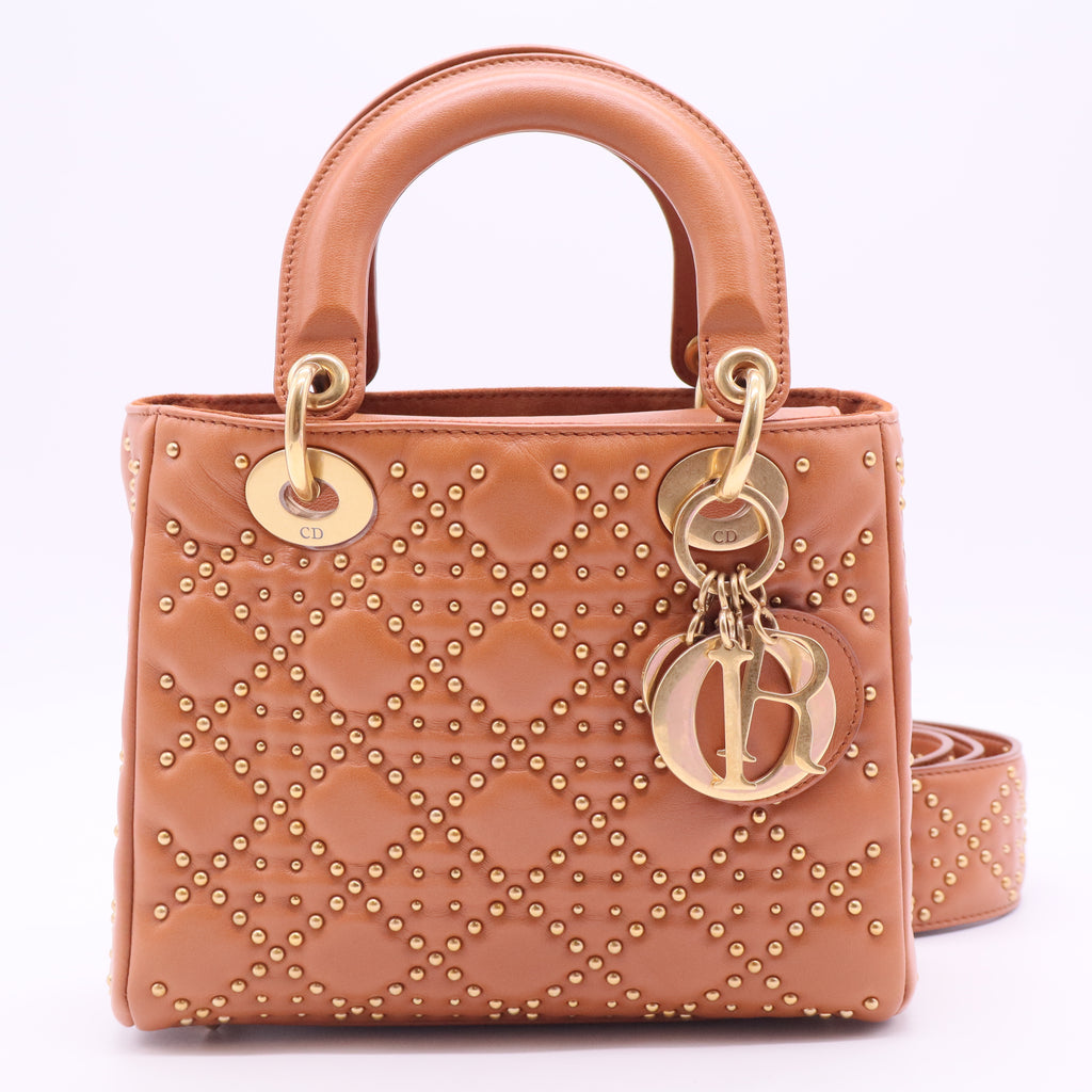 Supple Lady Dior Bag Cannage Studded Lambskin Mini