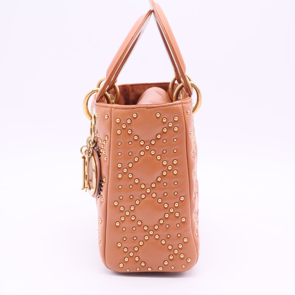 Supple Lady Dior Bag Cannage Studded Lambskin Mini