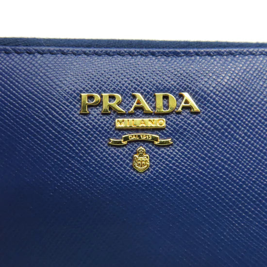 Zip Around Wallet Saffiano Leather Long Twins