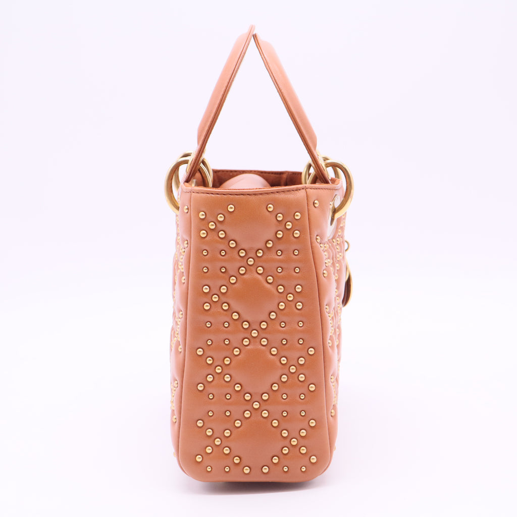 Supple Lady Dior Bag Cannage Studded Lambskin Mini