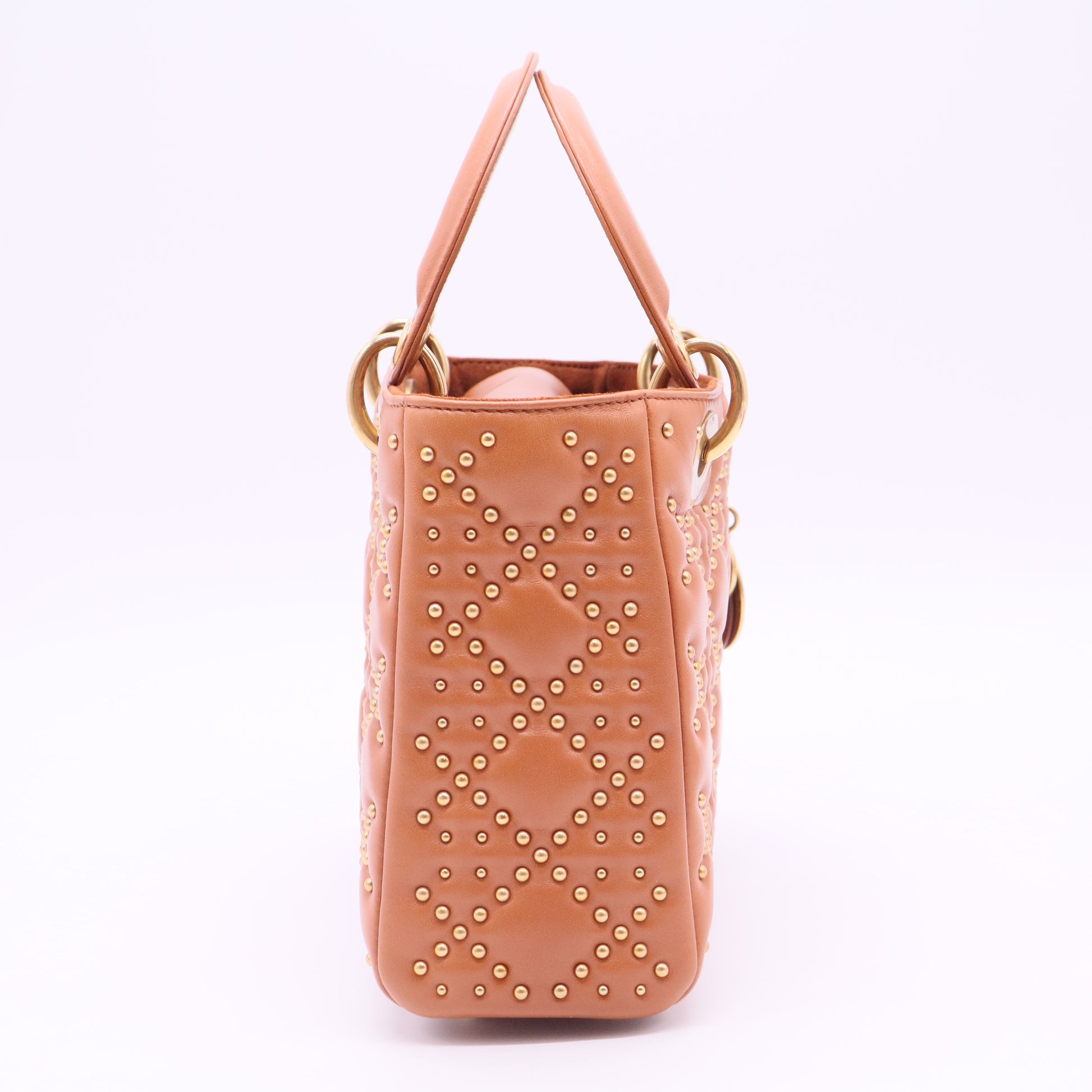 Supple Lady Dior Bag Cannage Studded Lambskin Mini