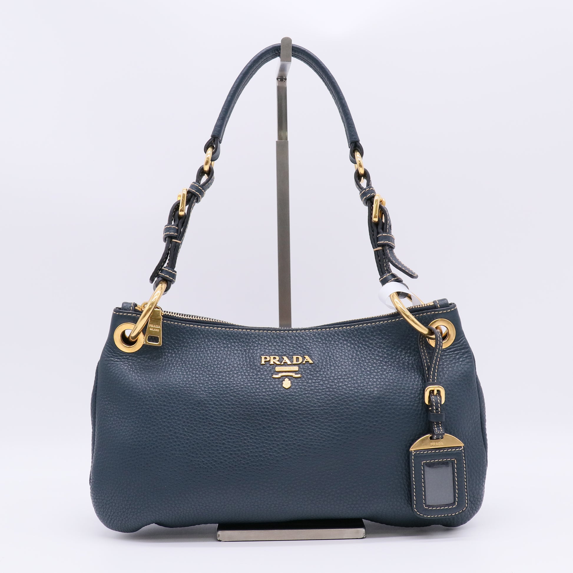 Belted Zip Shoulder Bag Vitello Daino Medium twins B23080