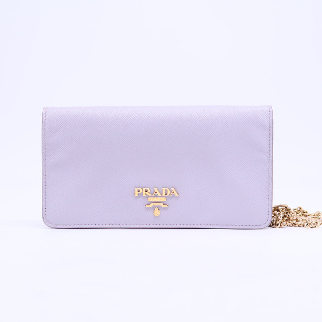 Wallet on Chain Saffiano Leather B20813