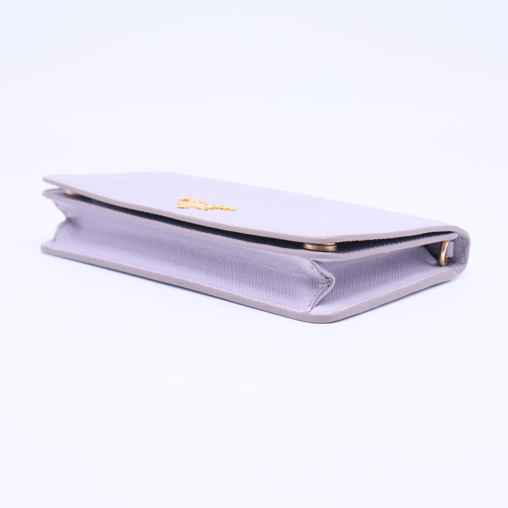 Wallet on Chain Saffiano Leather B20813
