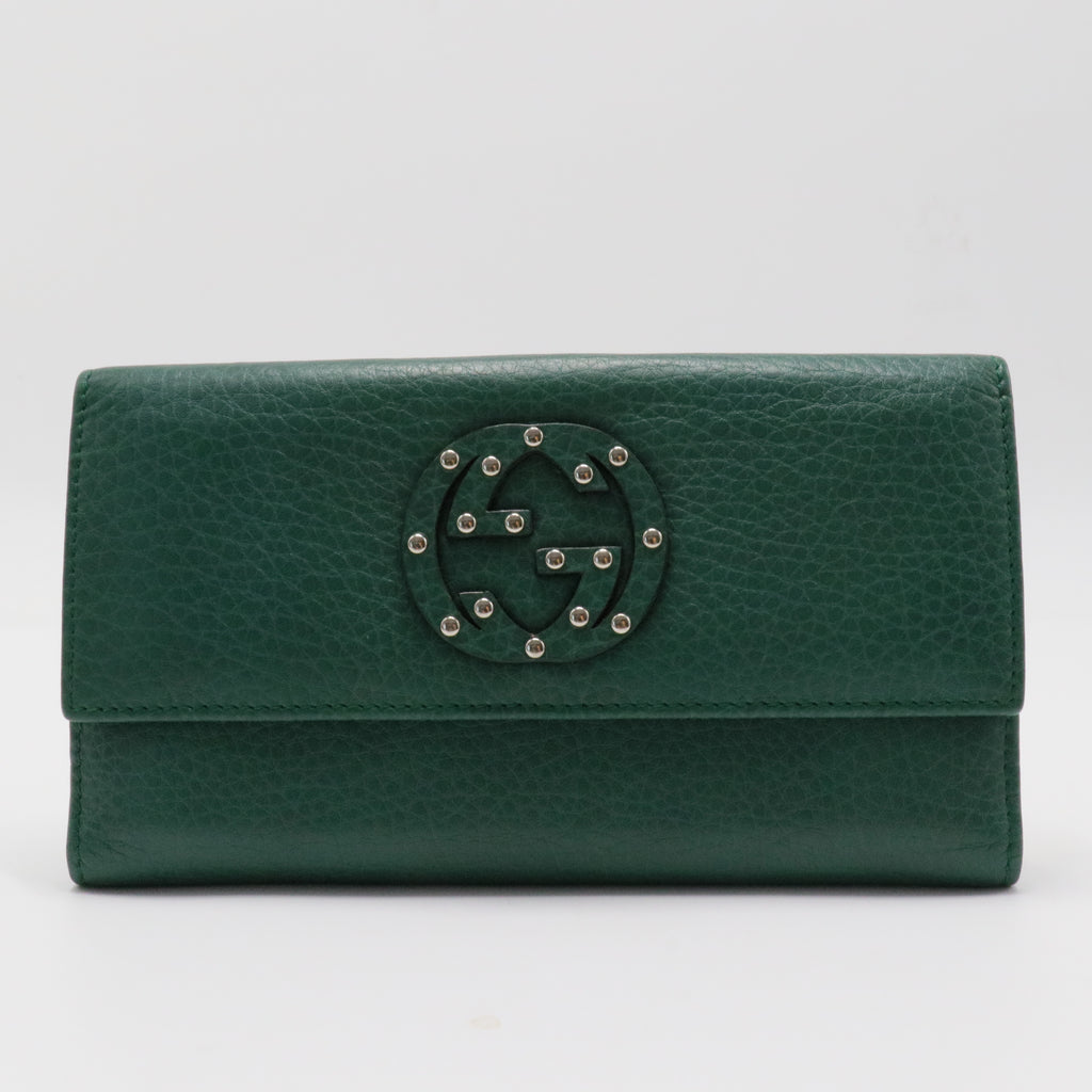 Interlocking G Logo Leather Continental Wallet