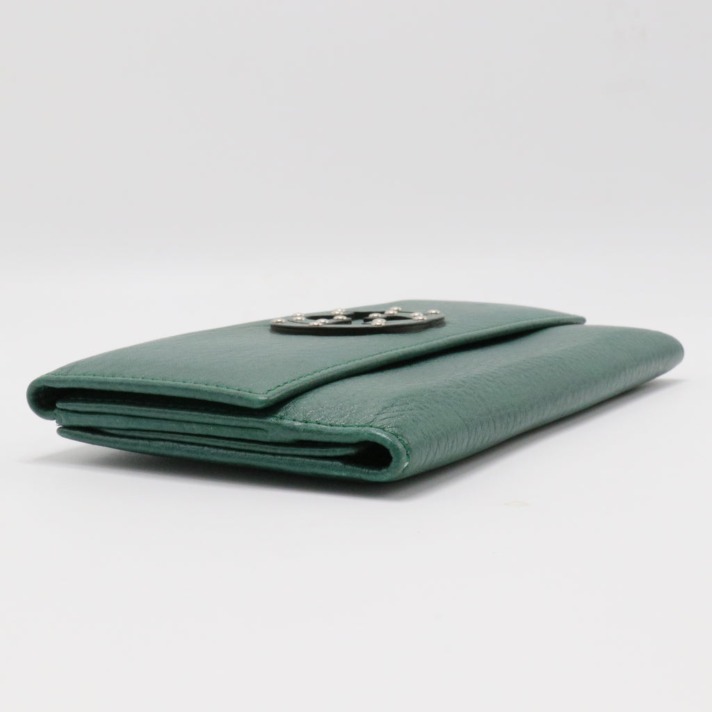Interlocking G Logo Leather Continental Wallet