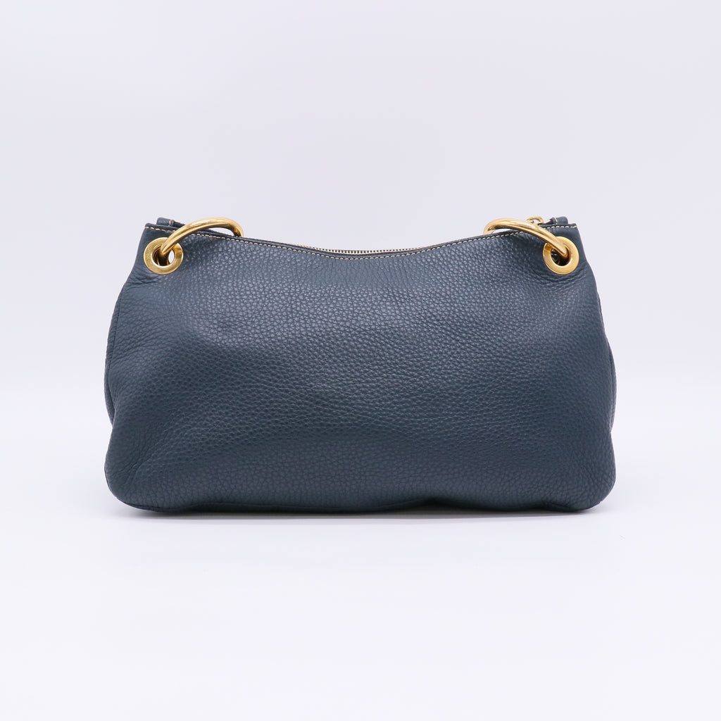 Belted Zip Shoulder Bag Vitello Daino Medium twins B23080