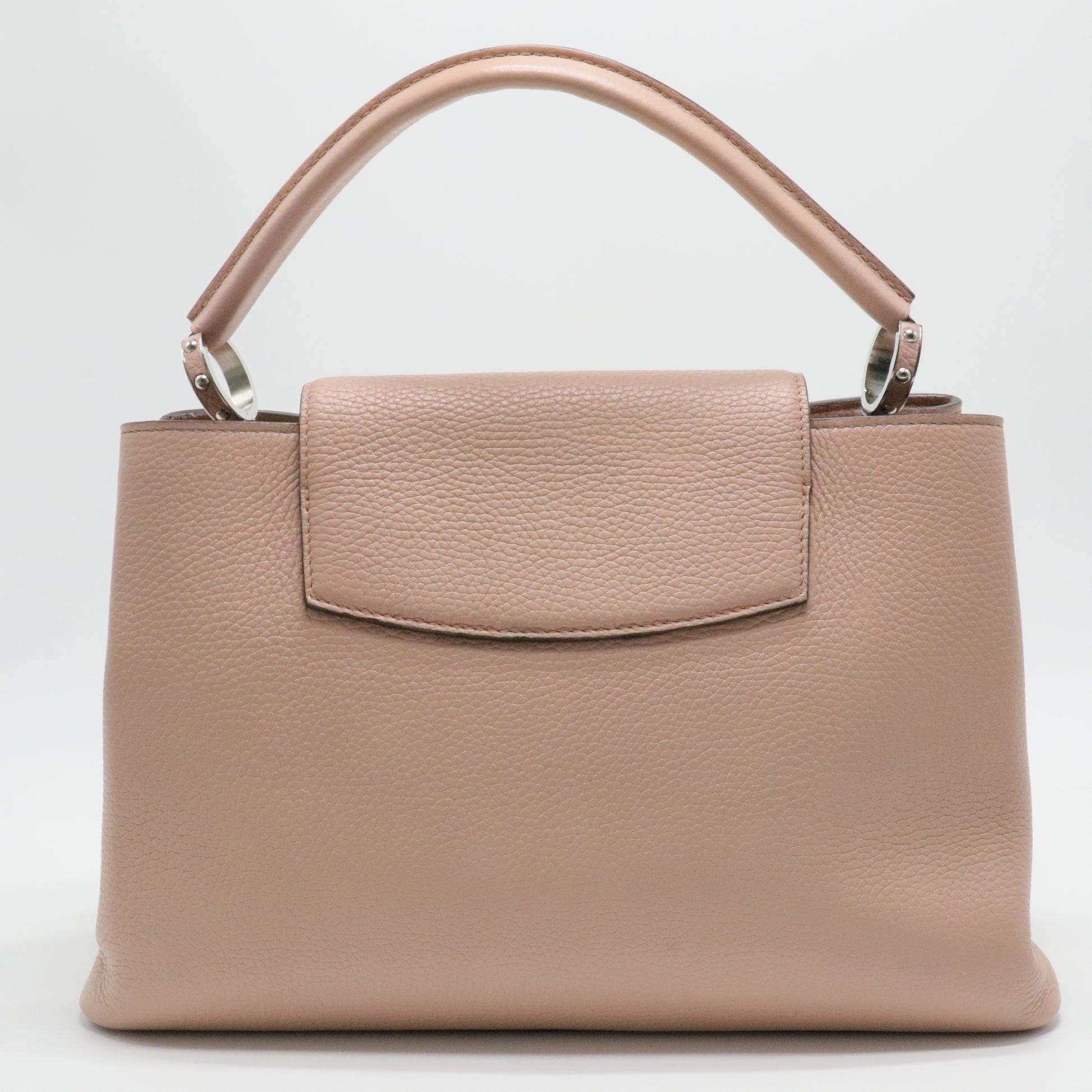 Galet Taurillon Leather Capucines MM Bag