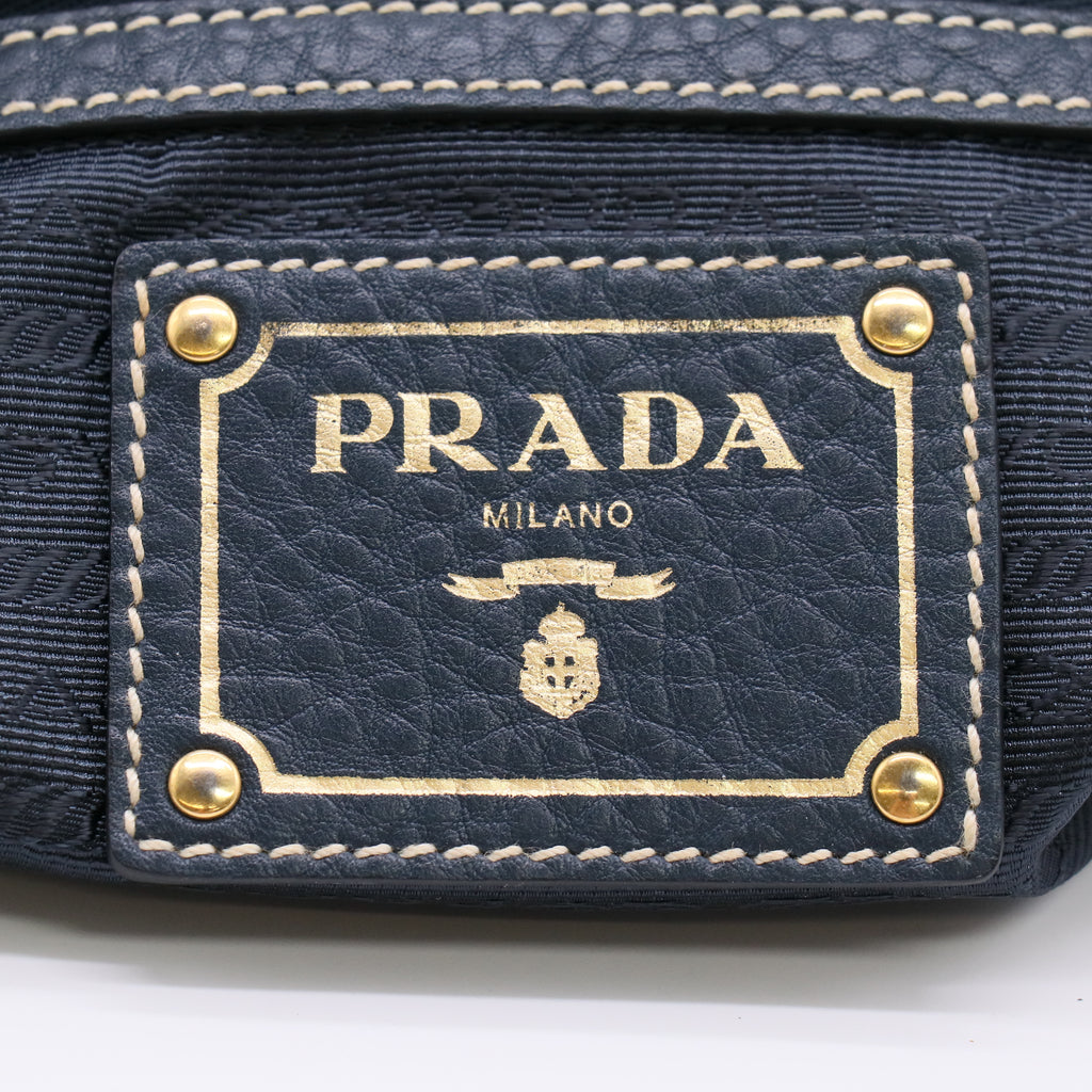 Belted Zip Shoulder Bag Vitello Daino Medium twins B23080