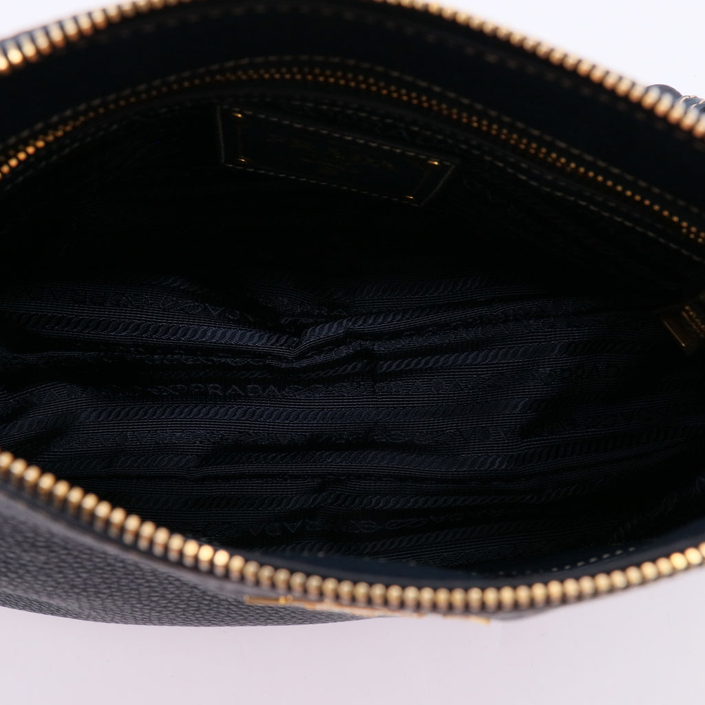 Belted Zip Shoulder Bag Vitello Daino Medium twins B23080