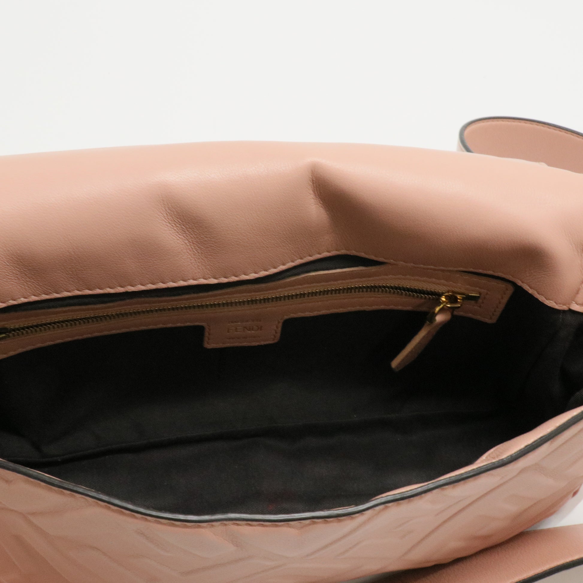 Nappa FF 1974 Embossed Baguette Rosa Bourbon