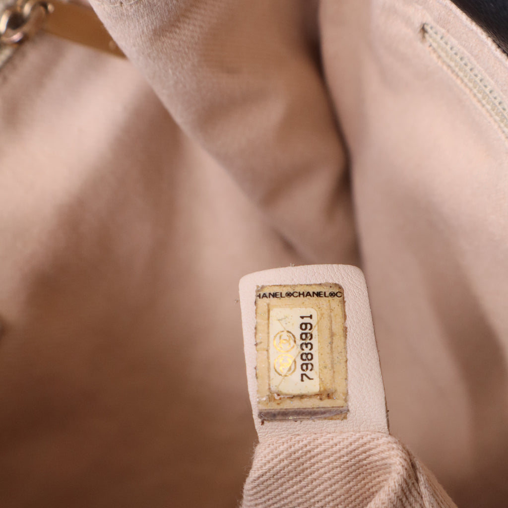 Lambskin Camellia Tote Black