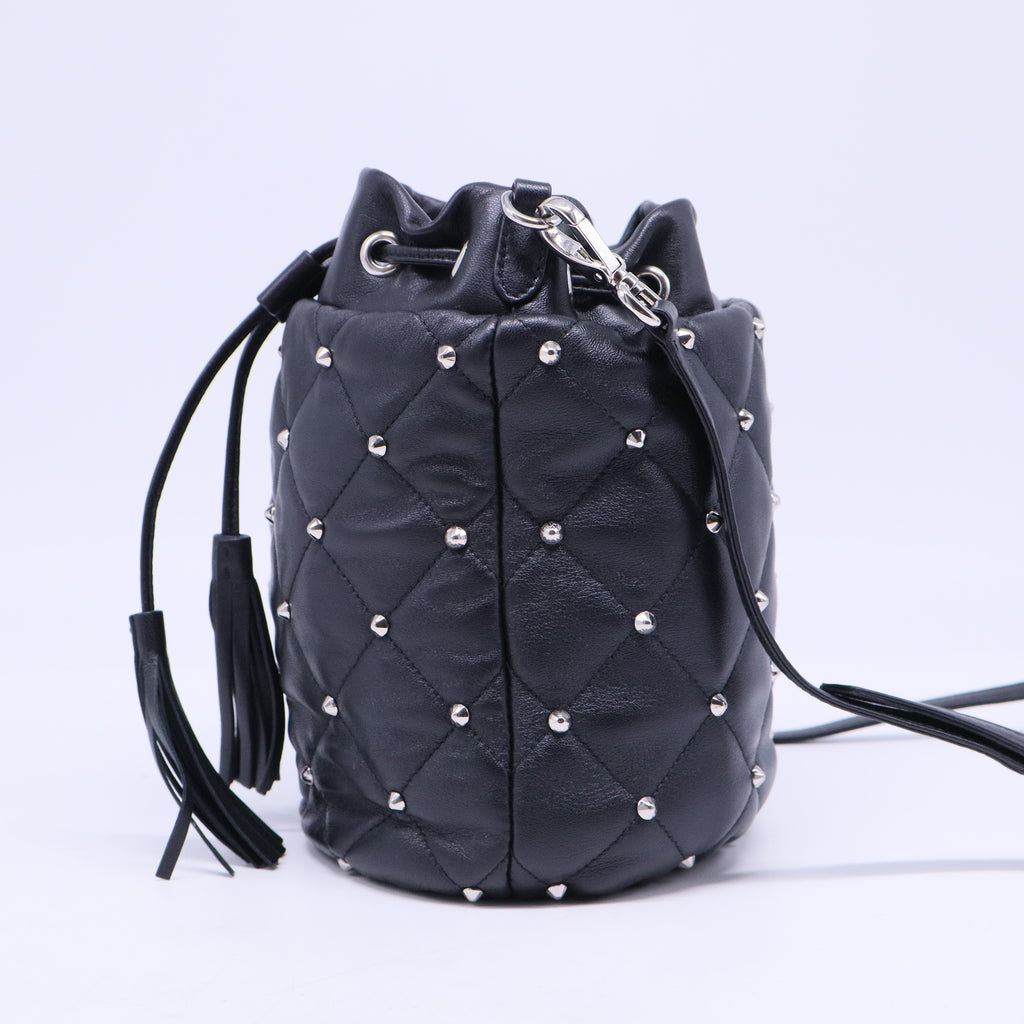 Black Studded Bucket Bag B21011