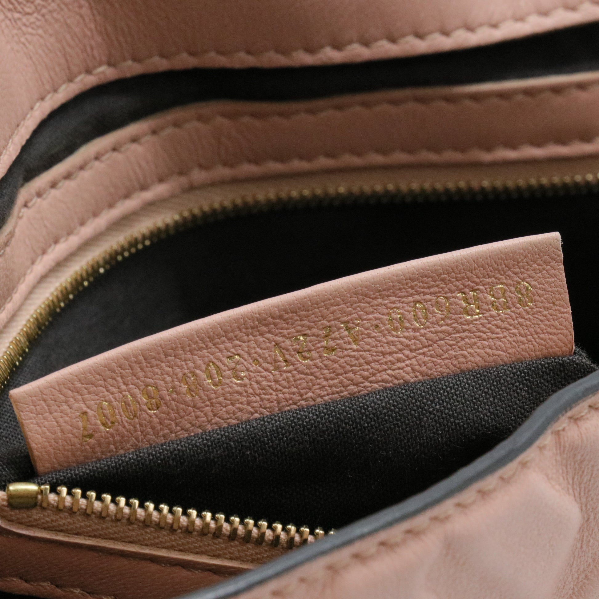 Nappa FF 1974 Embossed Baguette Rosa Bourbon
