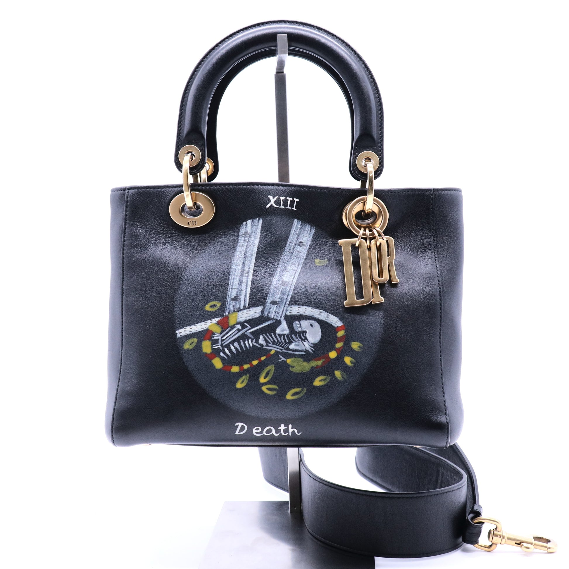 2017 Medium Calfskin Death Tarot Card Lady Dior satchel