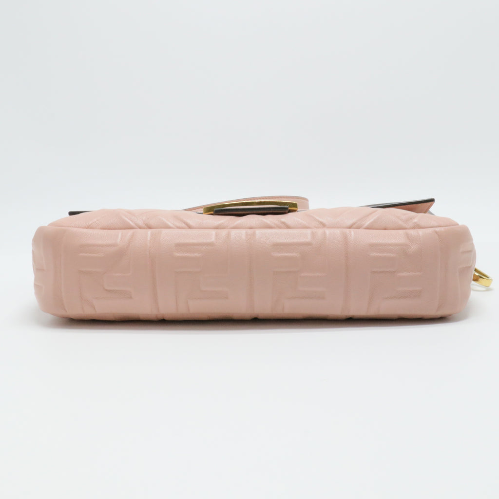 Nappa FF 1974 Embossed Baguette Rosa Bourbon