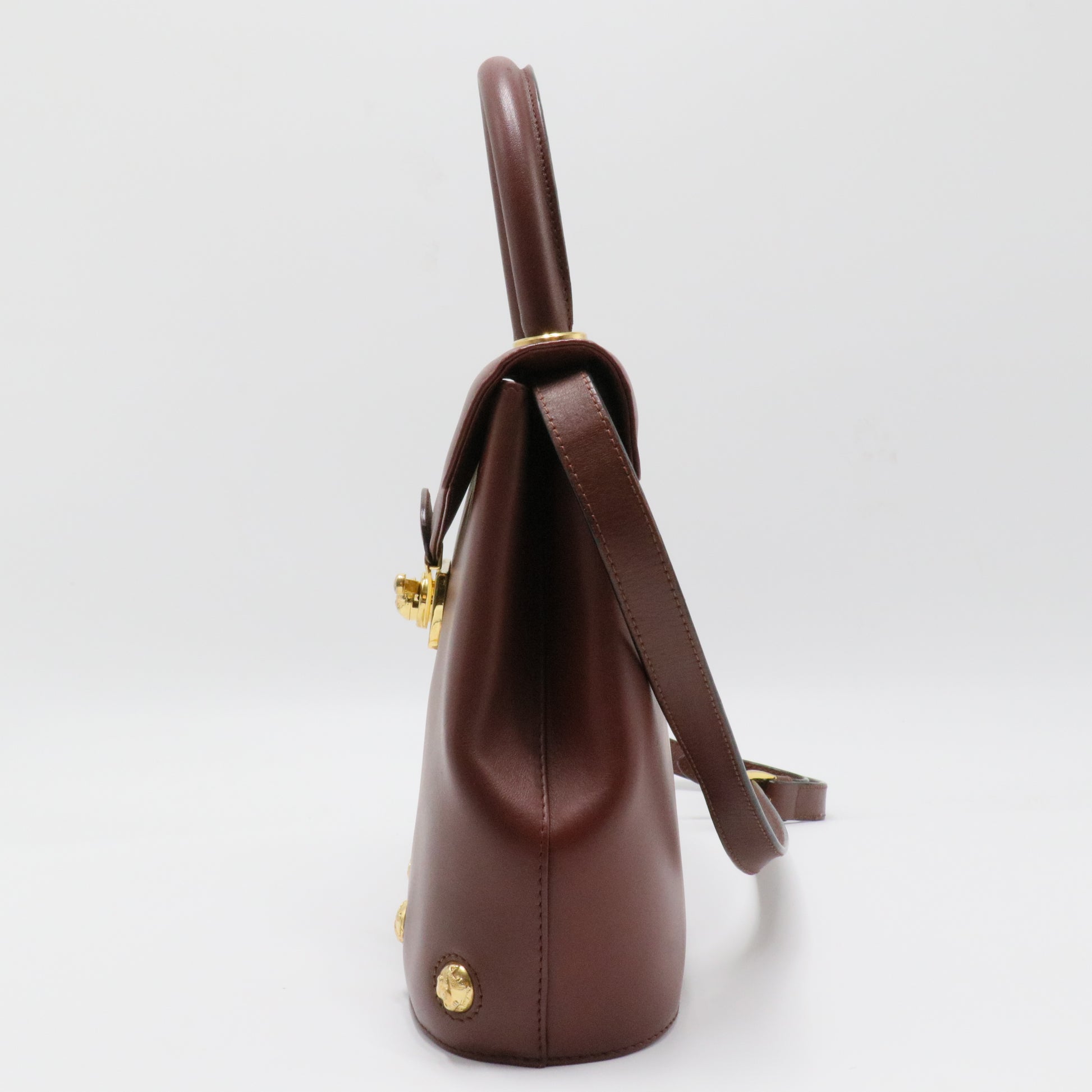 Gancini Convertible Top Handle Bag Leather Mini