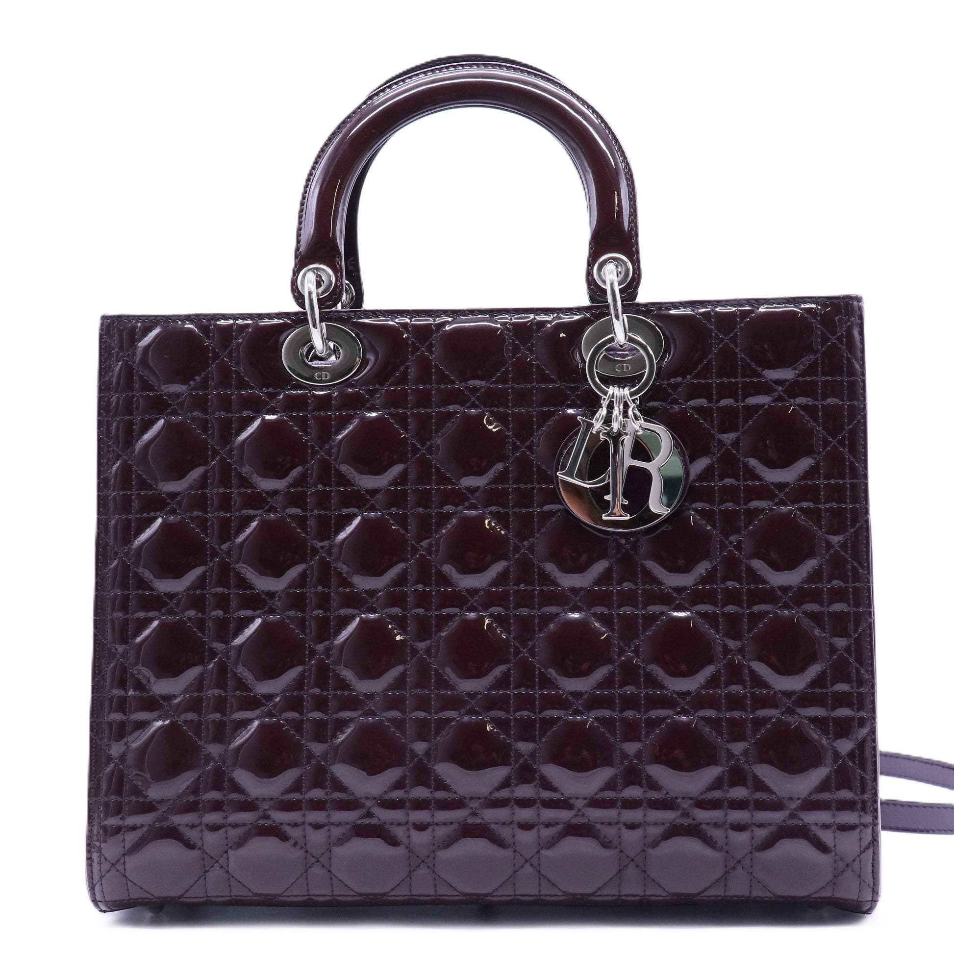 Patent Cannage Large Lady Dior