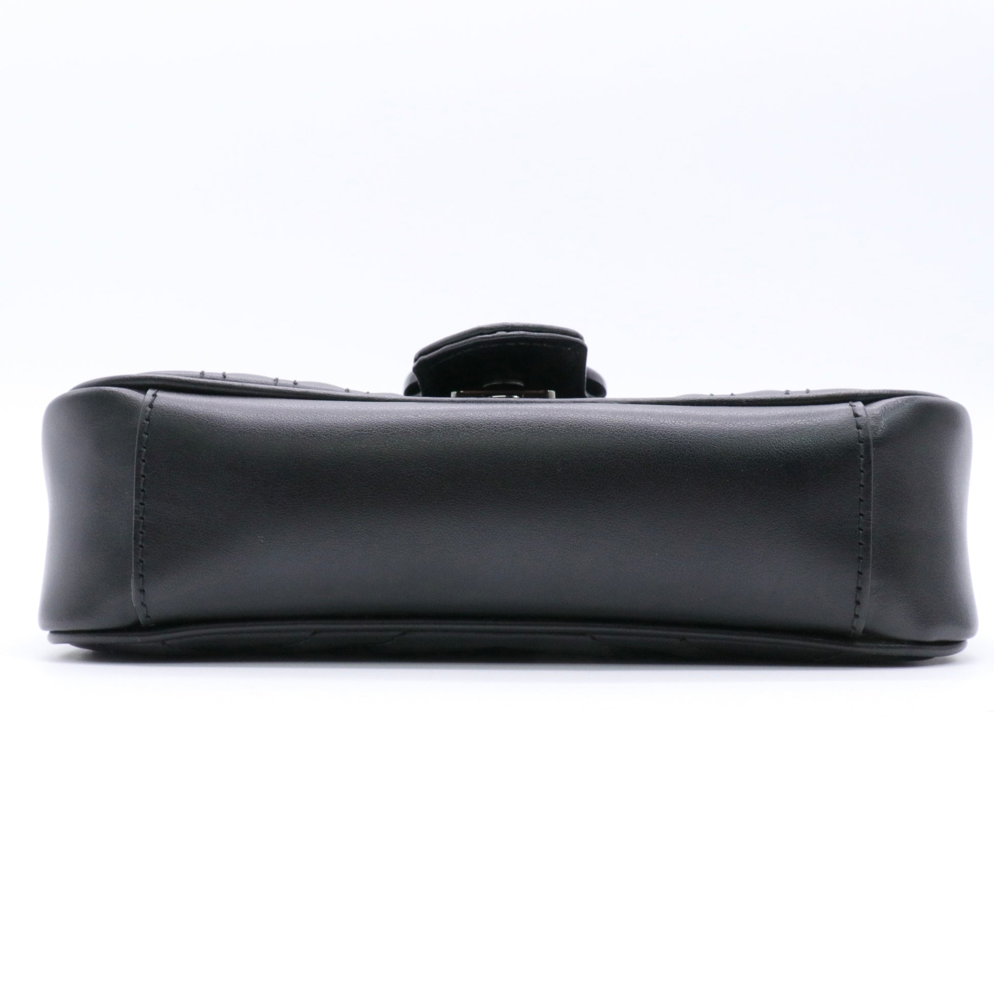 Calfskin Matelasse Monochrome Mini GG Marmont Shoulder Bag Black twins