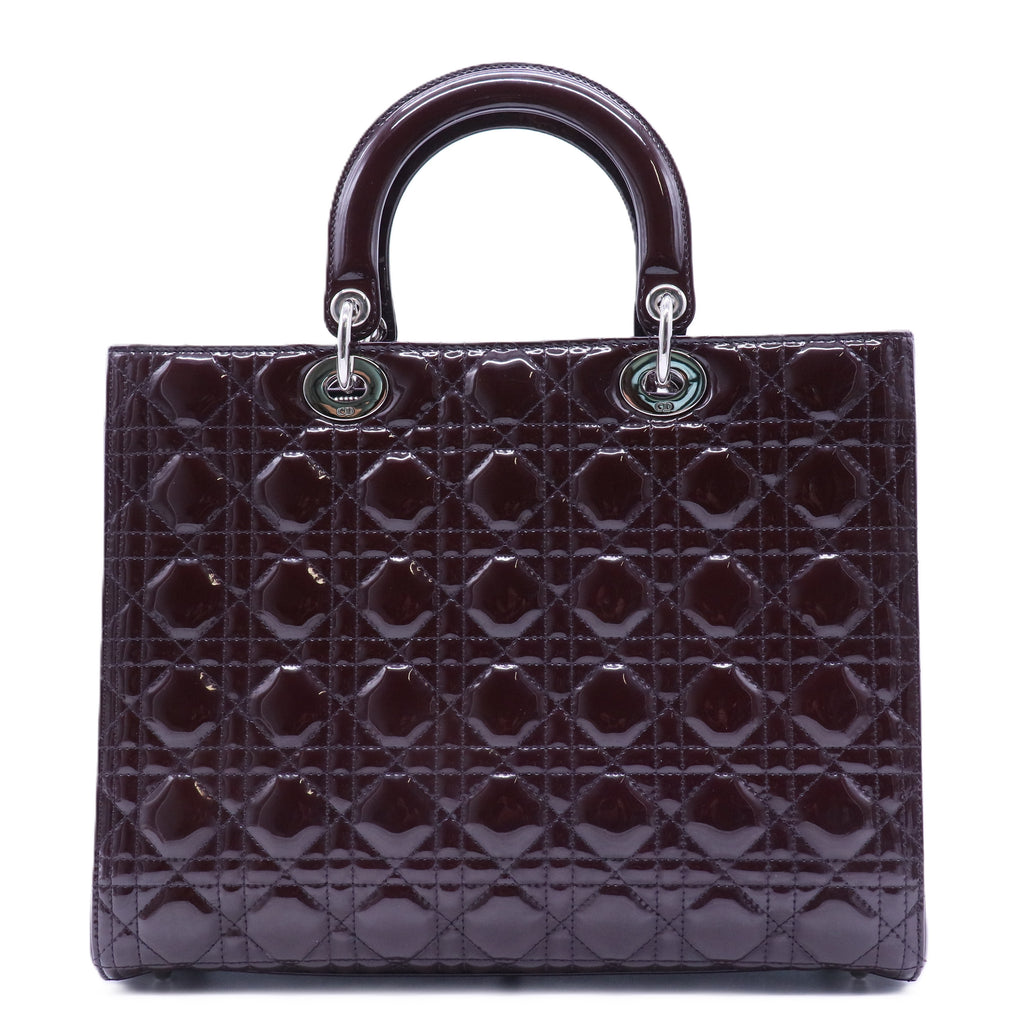Patent Cannage Large Lady Dior