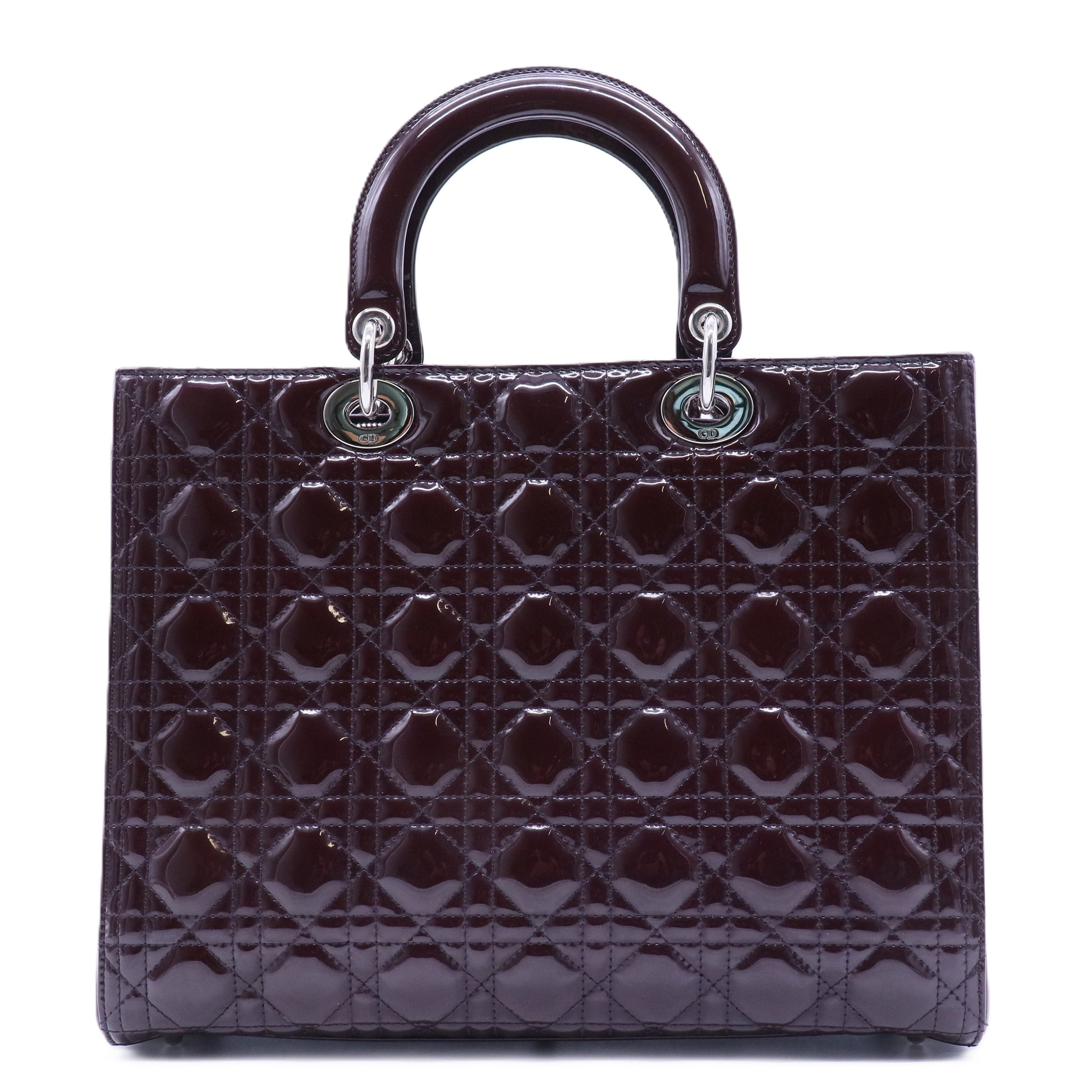 Patent Cannage Large Lady Dior