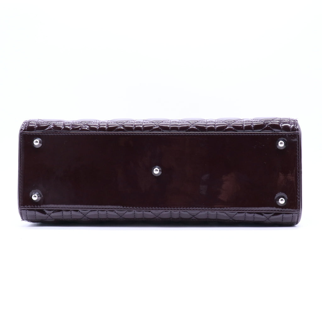 Patent Cannage Large Lady Dior