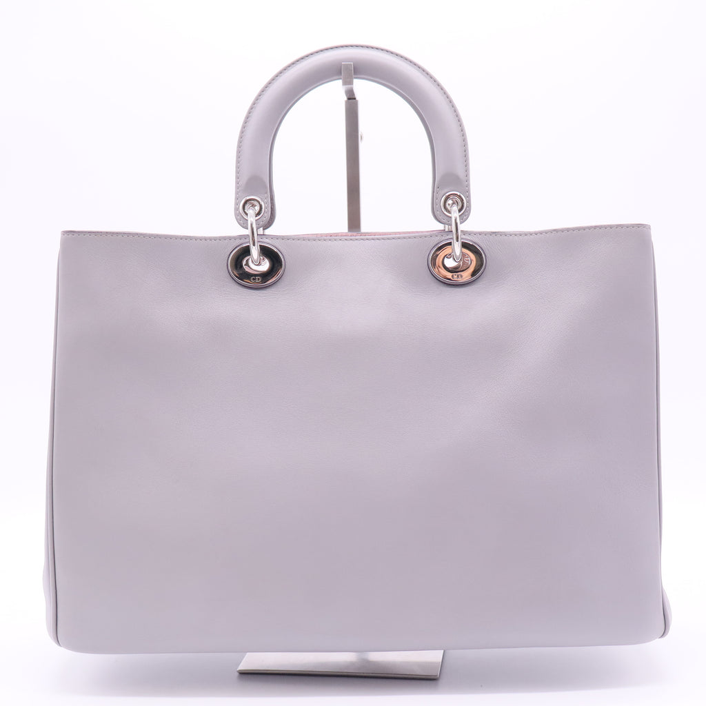 Dior Grey Leather Lady Bag Large