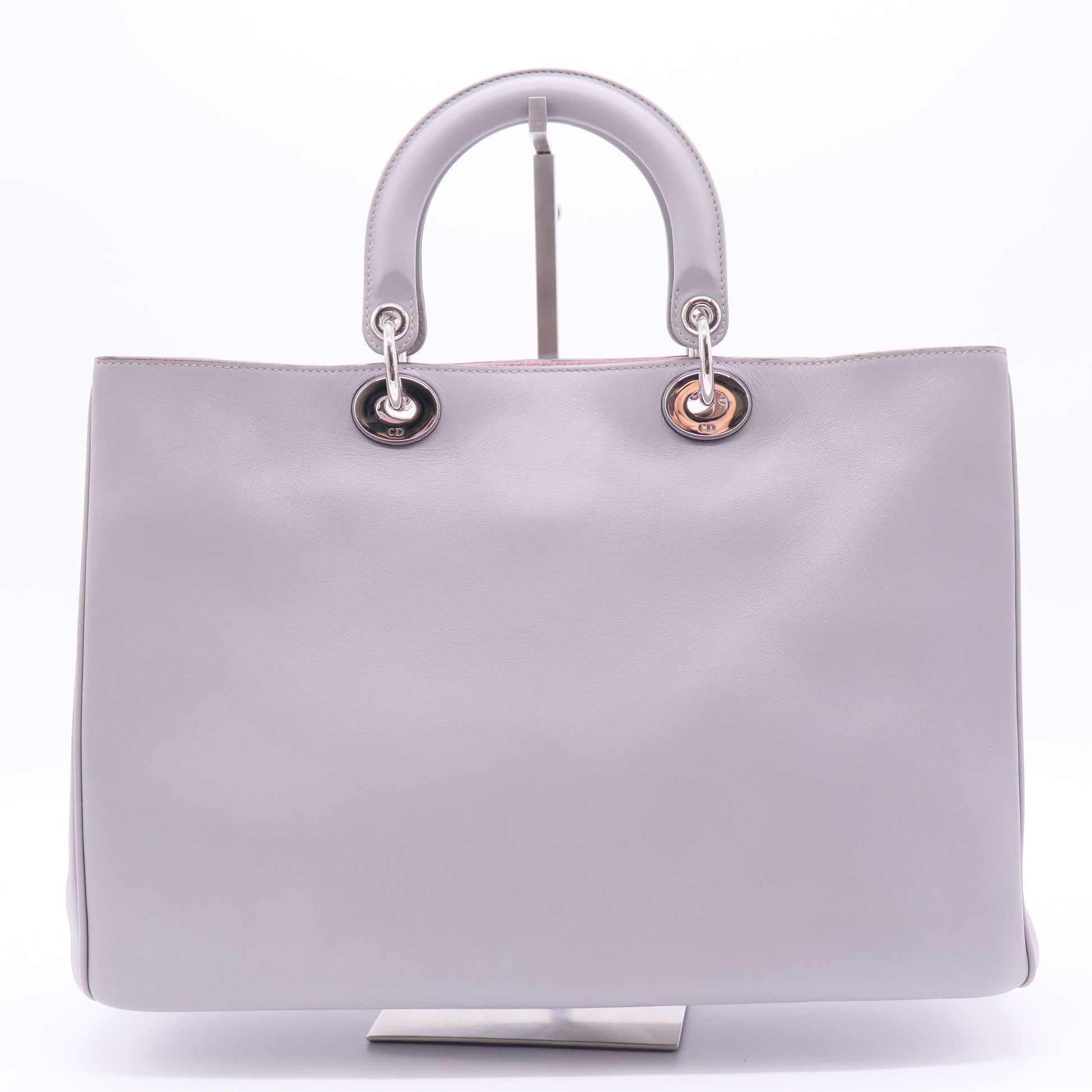 Dior Grey Leather Lady Bag Large