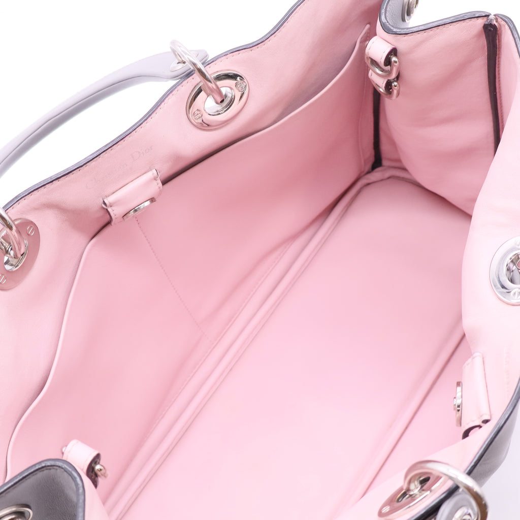 Dior Grey Leather Lady Bag Large