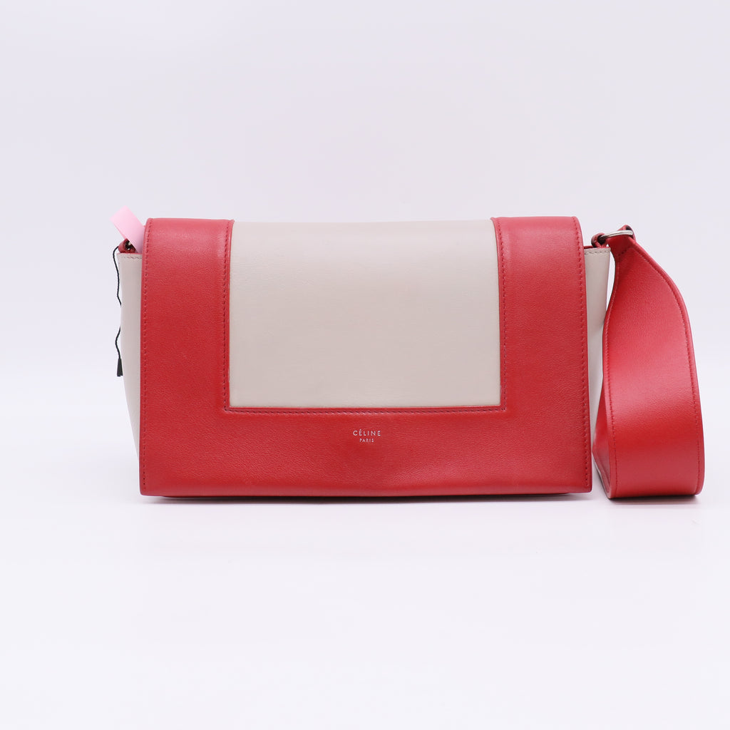 Celine Frame Shoulder Bag Leather Medium twins LDJ4864