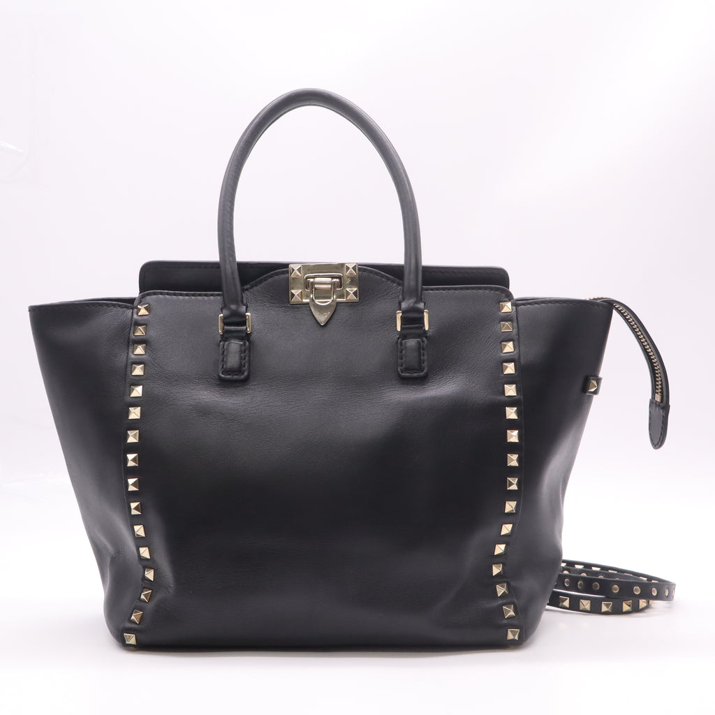 Valentino Garavani Rockstud Medium Leather Tote Bag B21974