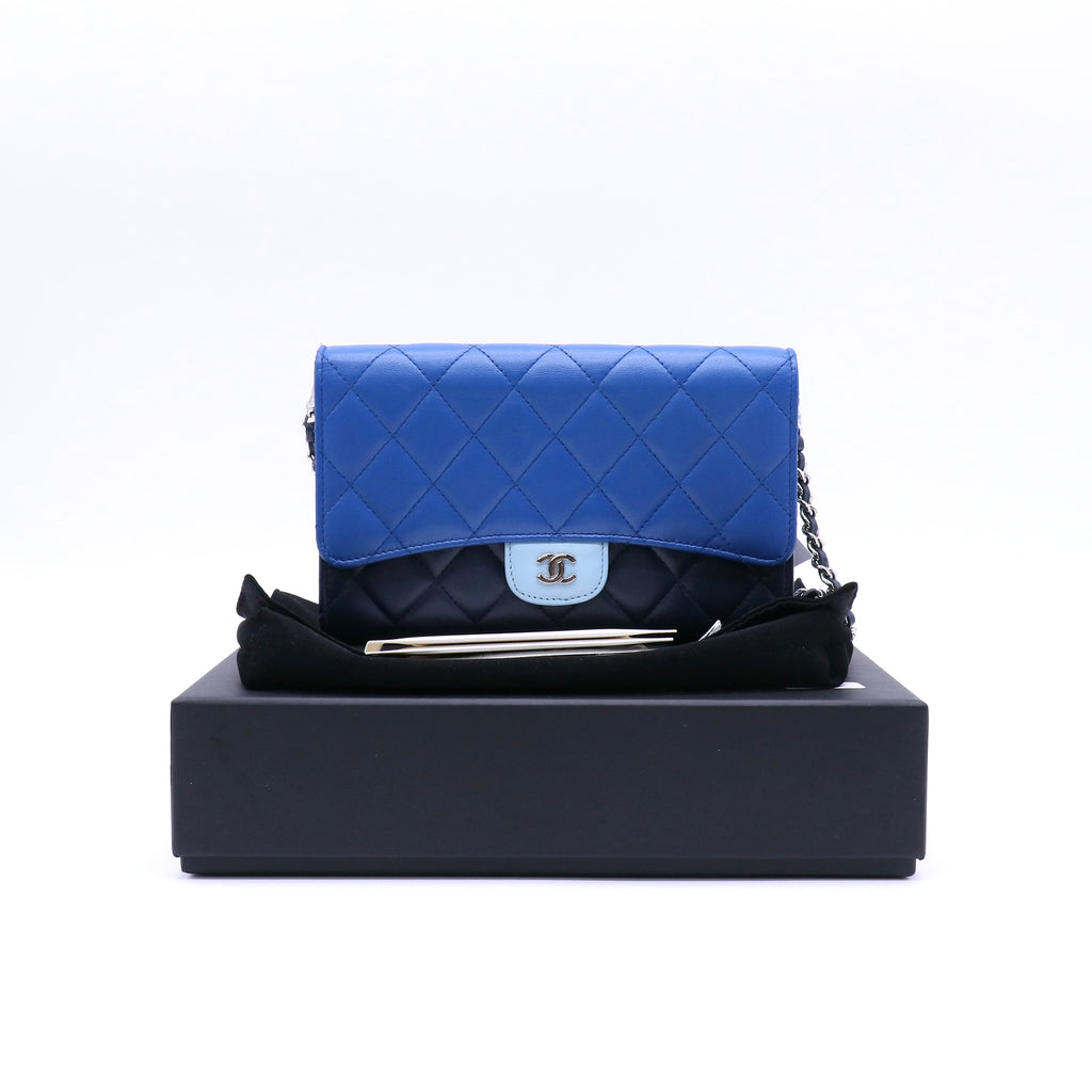 Wallet on Short Chain Quilted Lambskin Twins LDJ4029