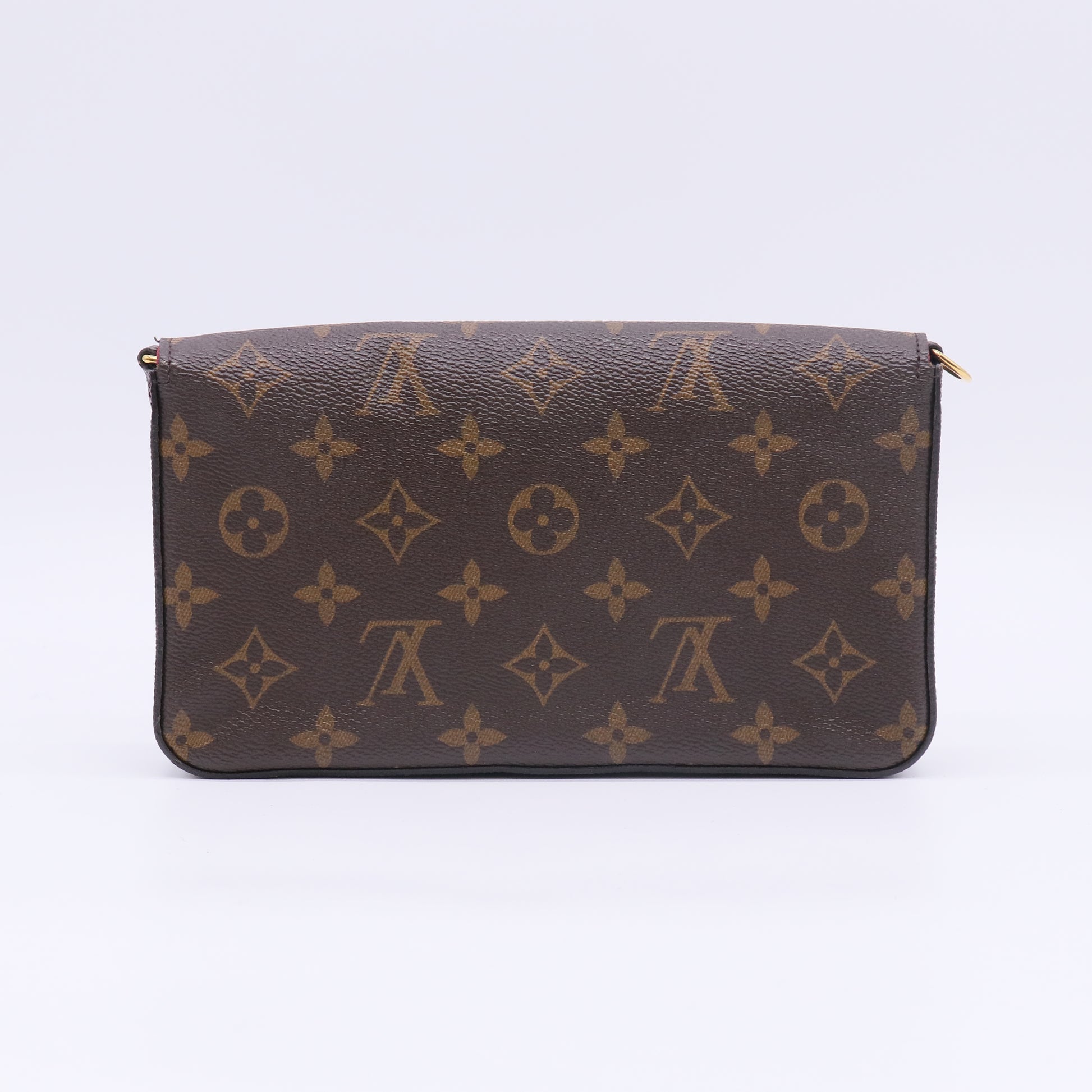 Louis Vuitton Monogram Pochette Felicie Chain Wallet Fuchsia B23887