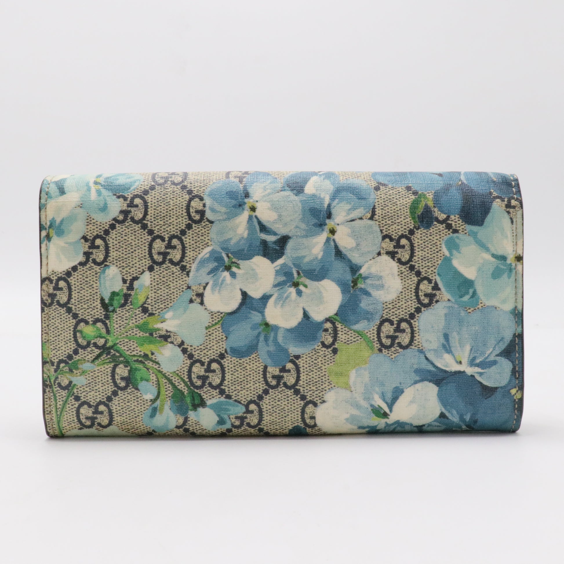 Continental Wallet Blooms Print GG Coated Canvas
