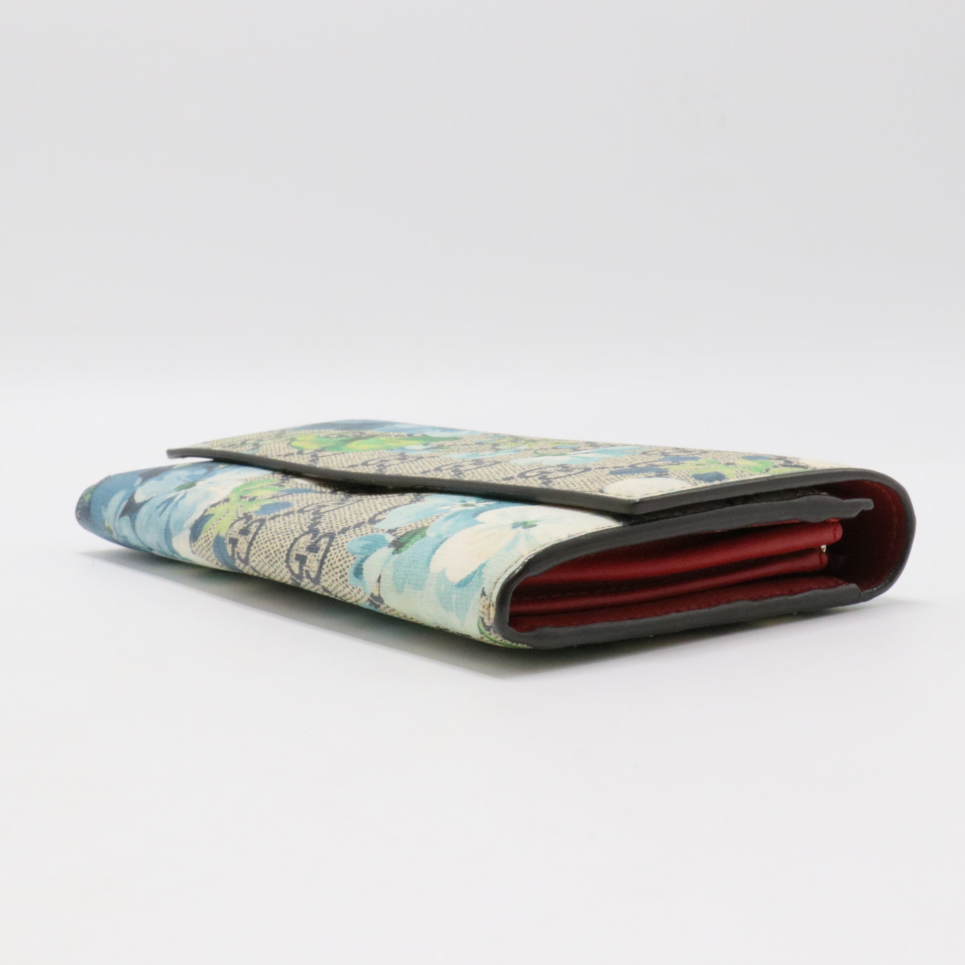 Continental Wallet Blooms Print GG Coated Canvas