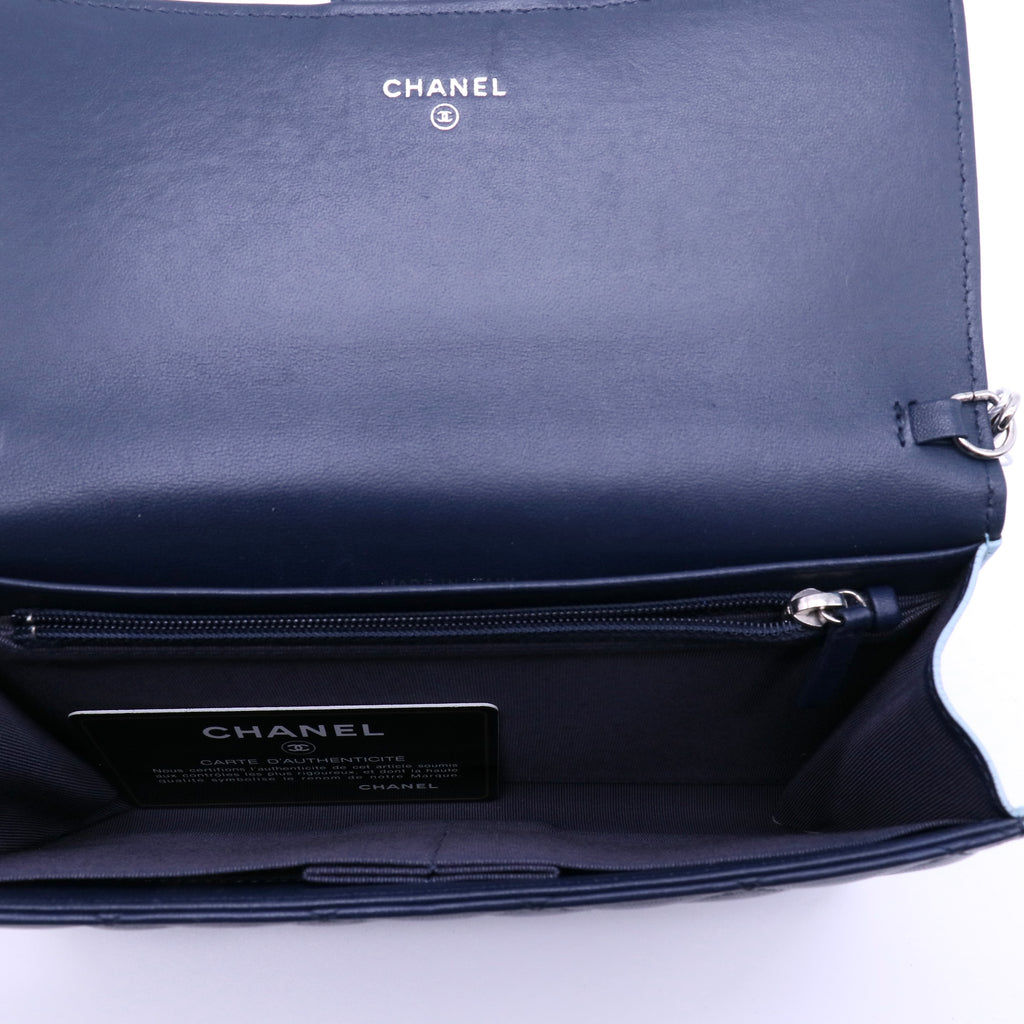Wallet on Short Chain Quilted Lambskin Twins LDJ4029