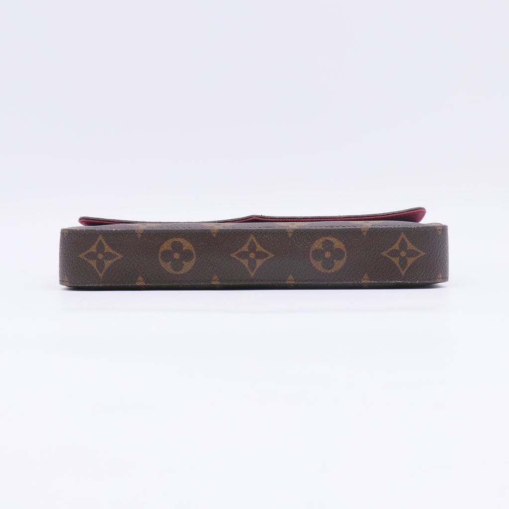 Louis Vuitton Monogram Pochette Felicie Chain Wallet Fuchsia B23887