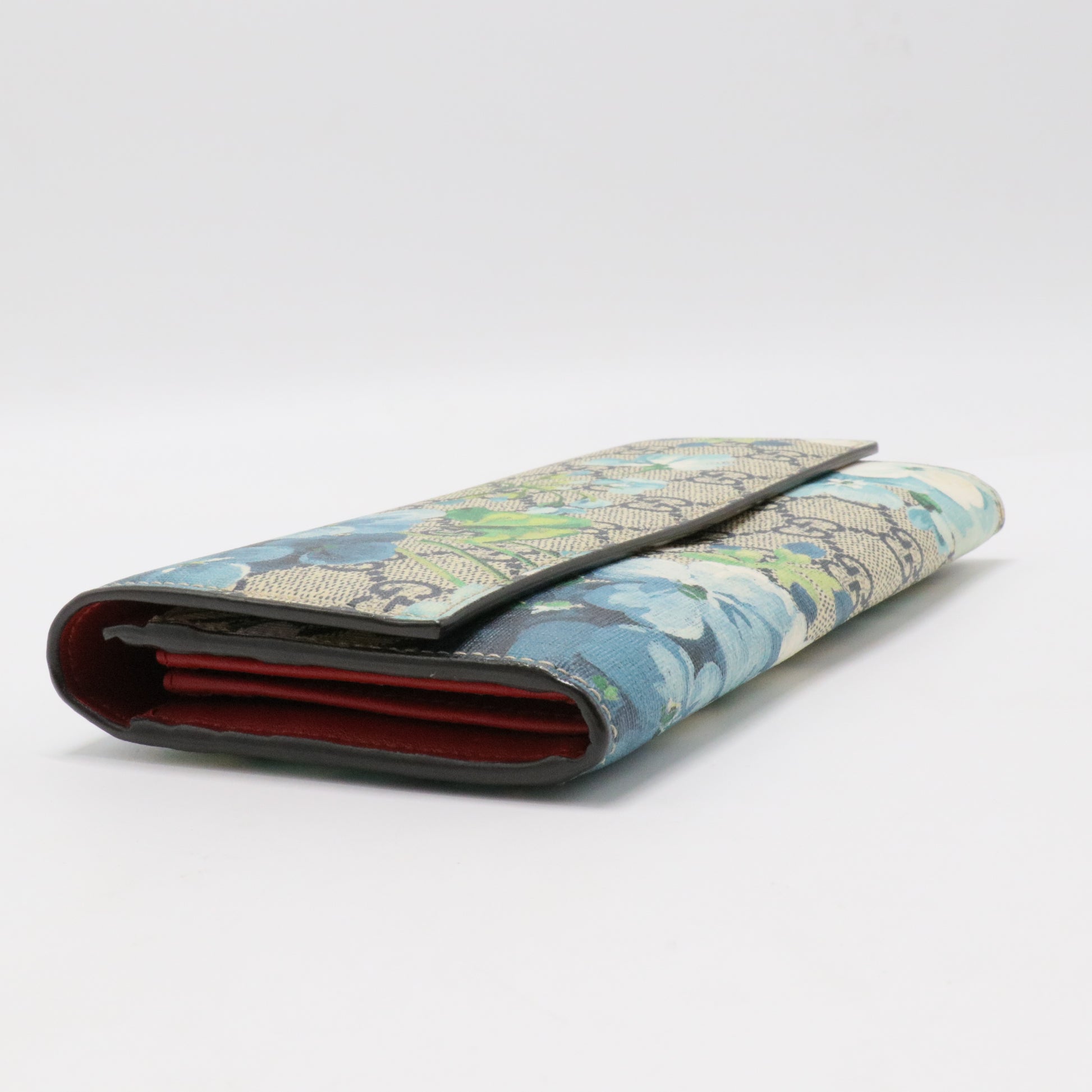 Continental Wallet Blooms Print GG Coated Canvas